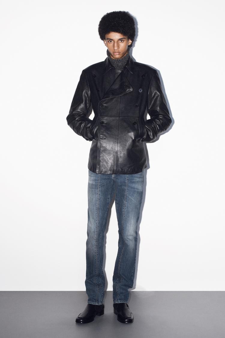 SLIM FIT SEAMED JEANS