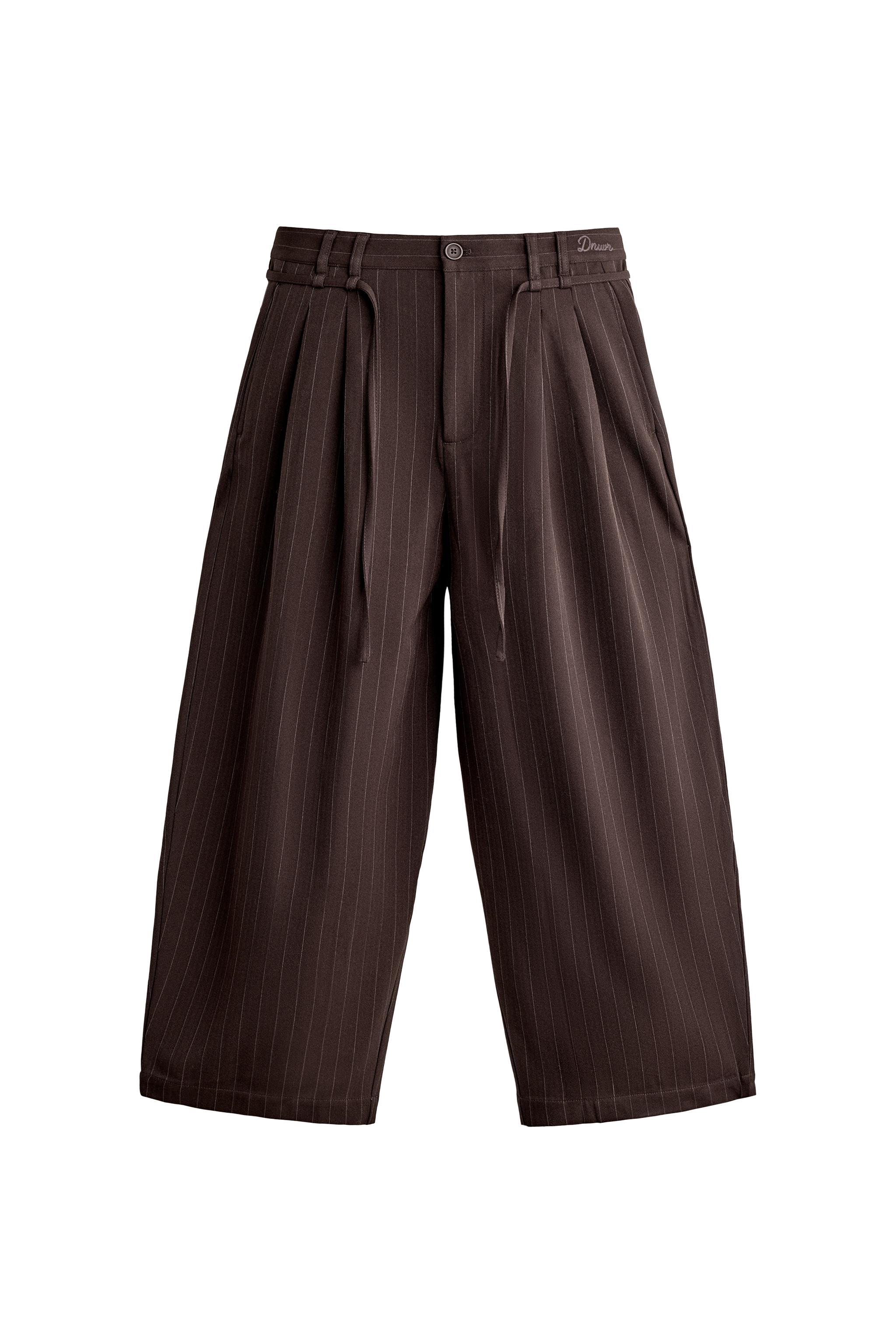 БРЮКИ BALLOON FIT В ПОЛОСКУ С РЕМНЕМ — ZARA