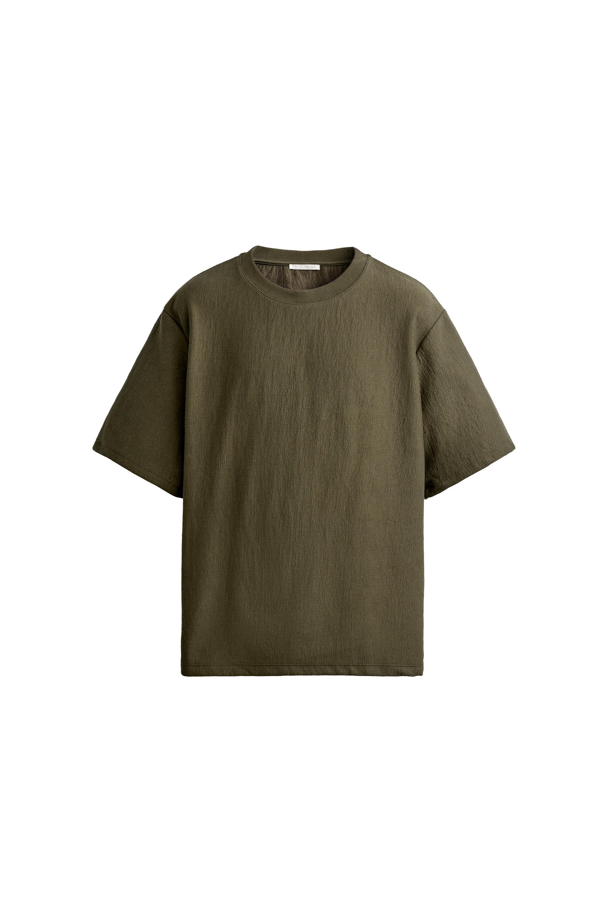 Фактурная футболка свободного кроя — ZARA
