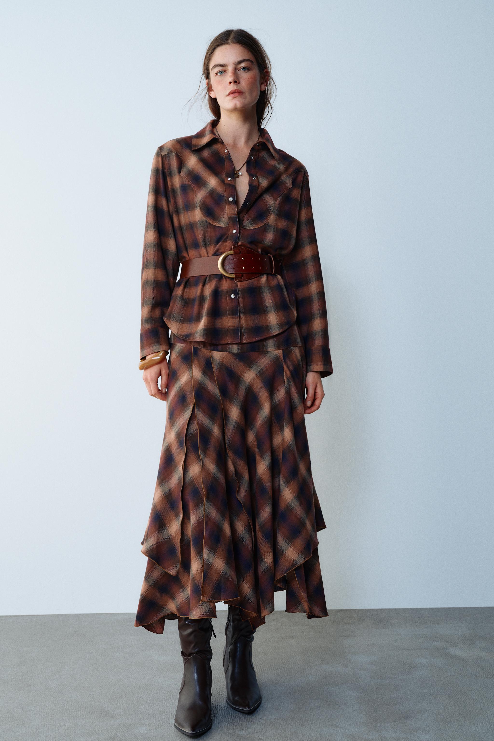РУБАШКА В КЛЕТКУ — ZARA