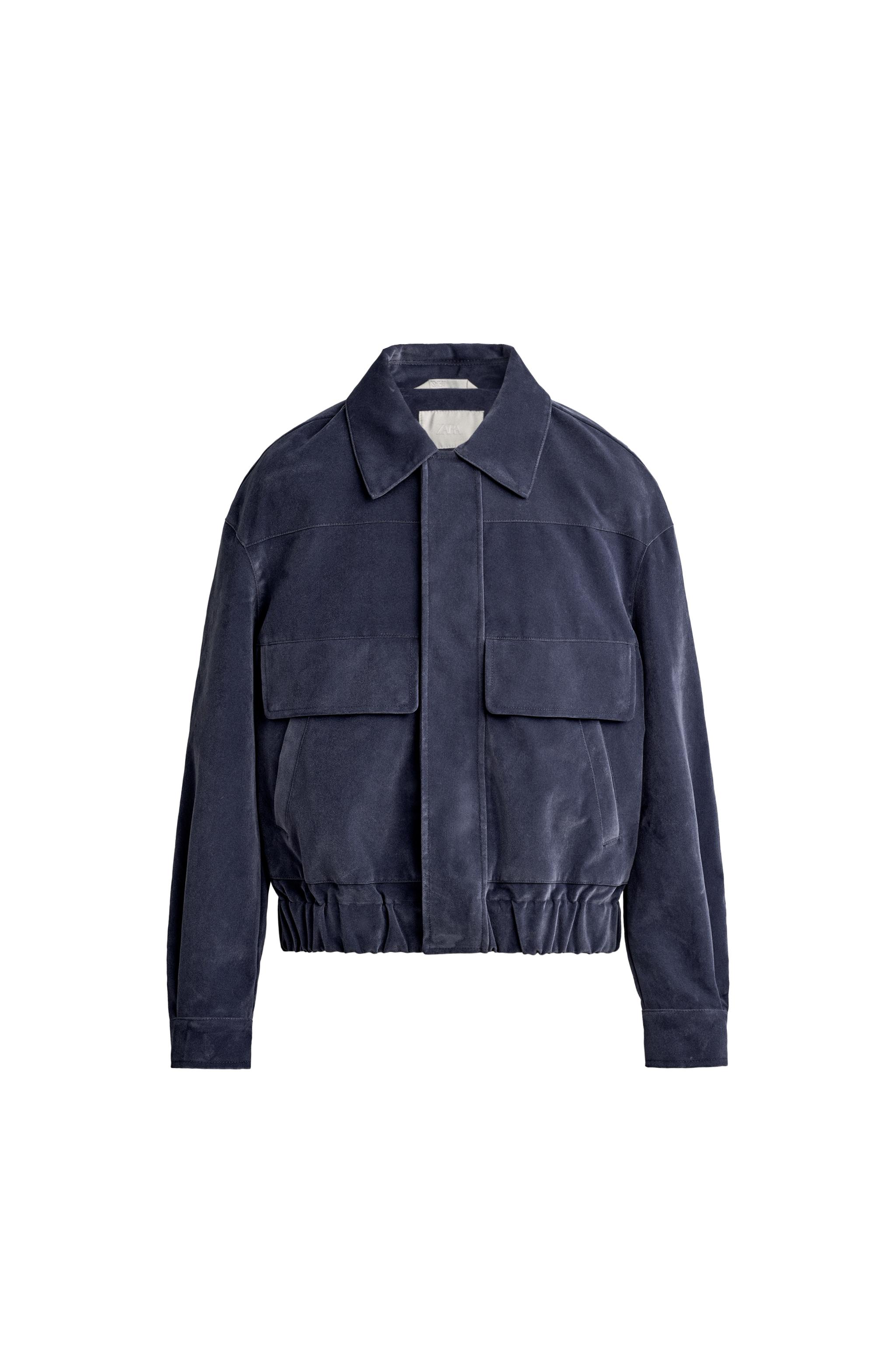 CROPPED FIT VELOUR JACKET — ZARA