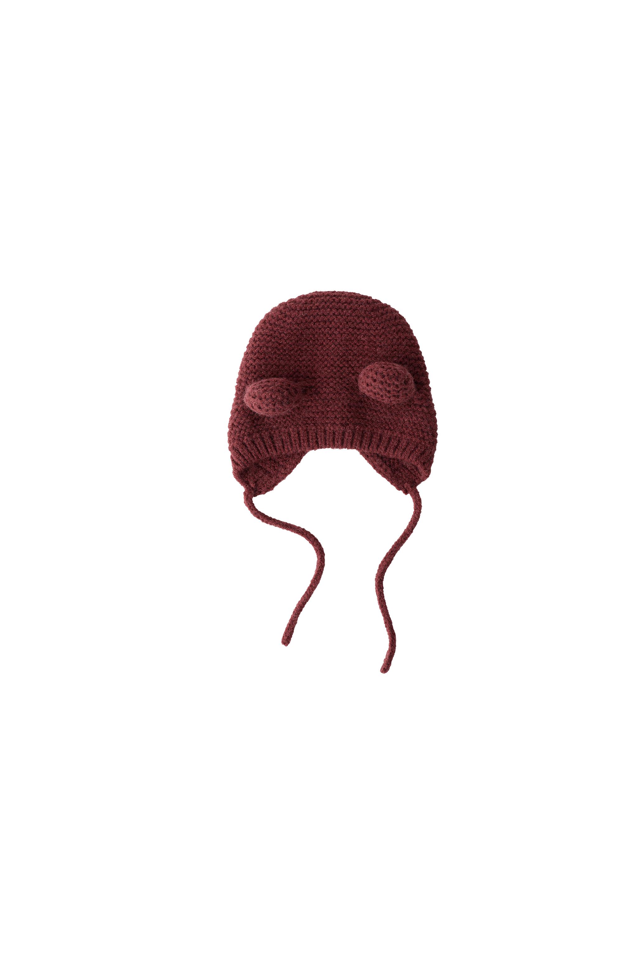 KNIT BEANIE WITH EARS — ZARA