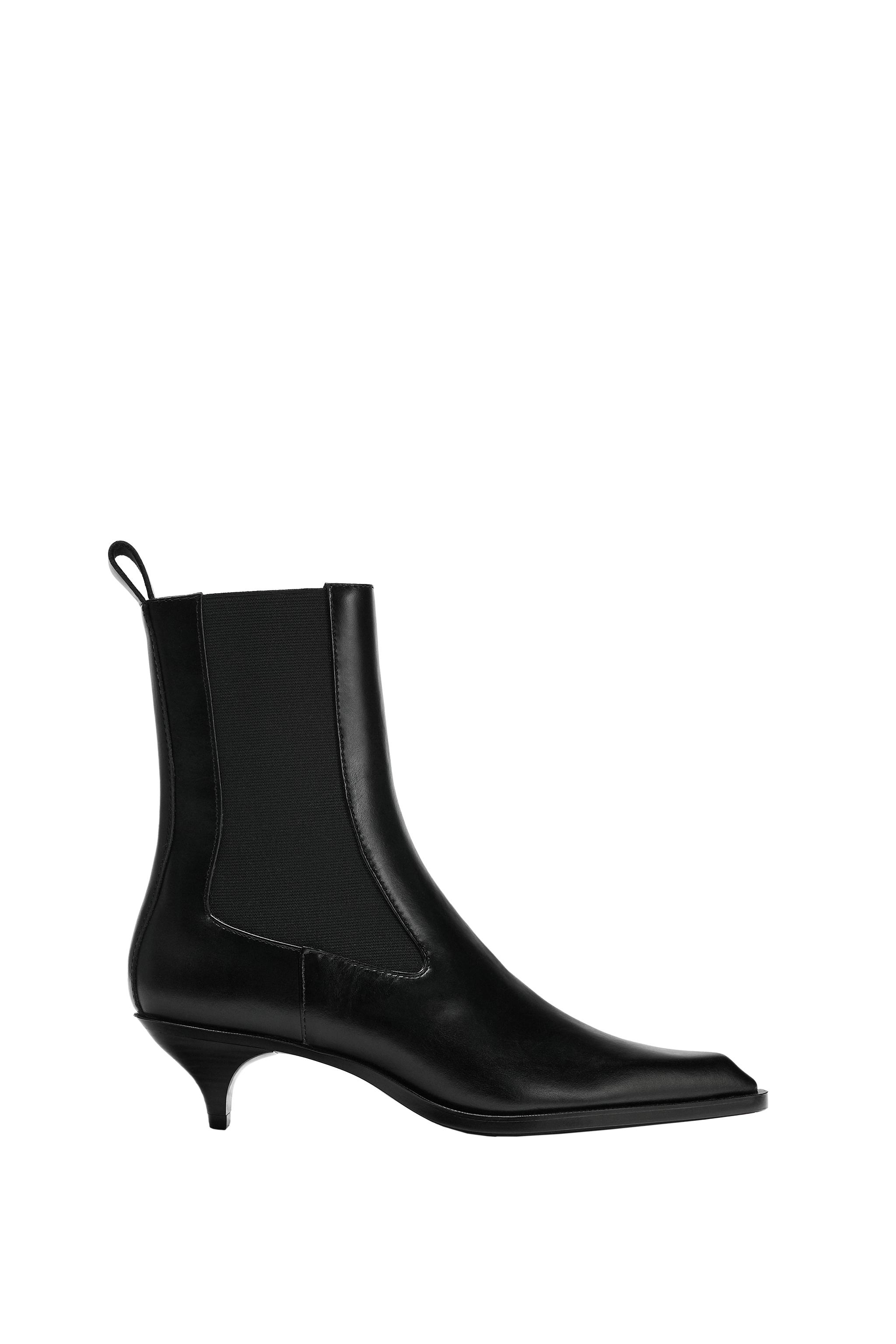 COMBINED KITTEN HEEL ANKLE BOOTS — ZARA