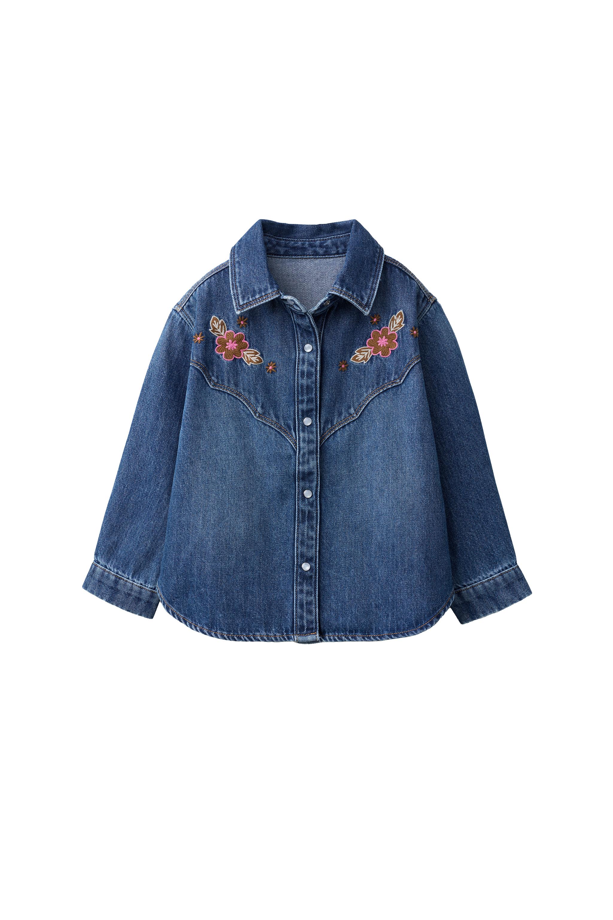 ДЖИНСОВАЯ РУБАШКА С ВЫШИВКОЙ — ZARA