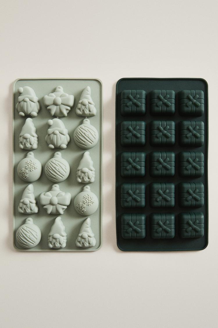 CHRISTMAS CHOCOLATE SILICONE MOULD (SET OF 2)