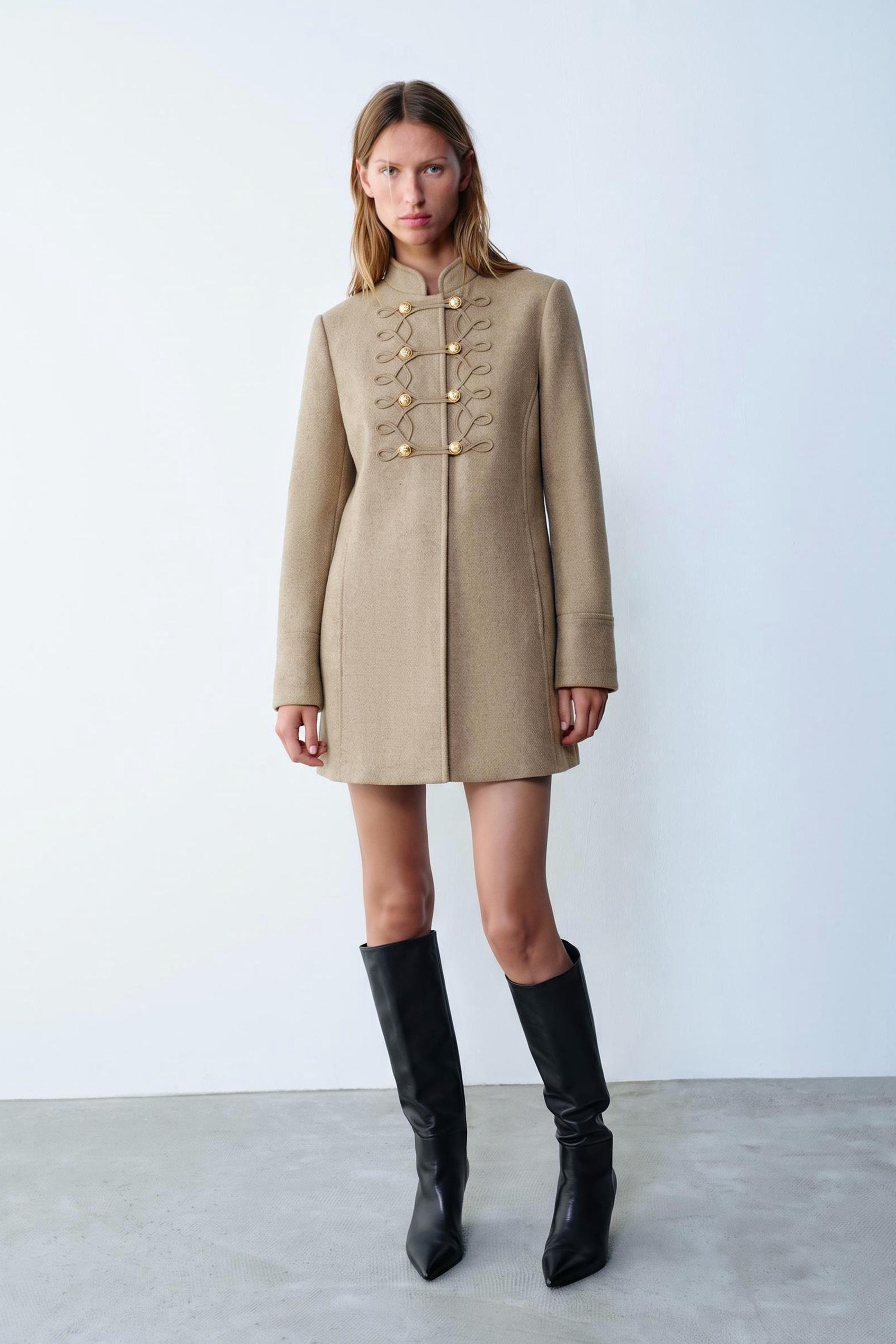 ПАЛЬТО ИЗ СМЕСОВОЙ ШЕРСТИ — ZARA