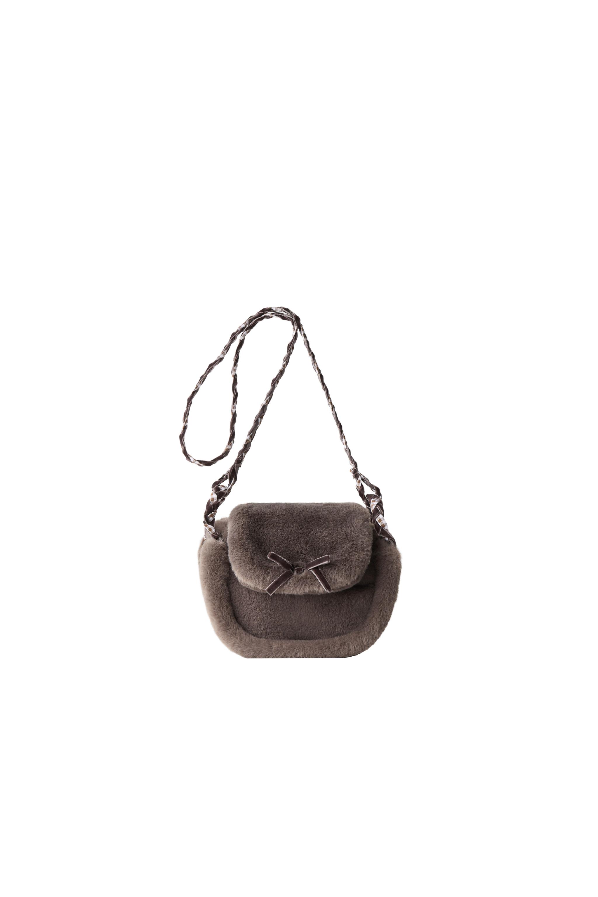 SHEEPSKIN BOW CROSSBODY BAG — ZARA