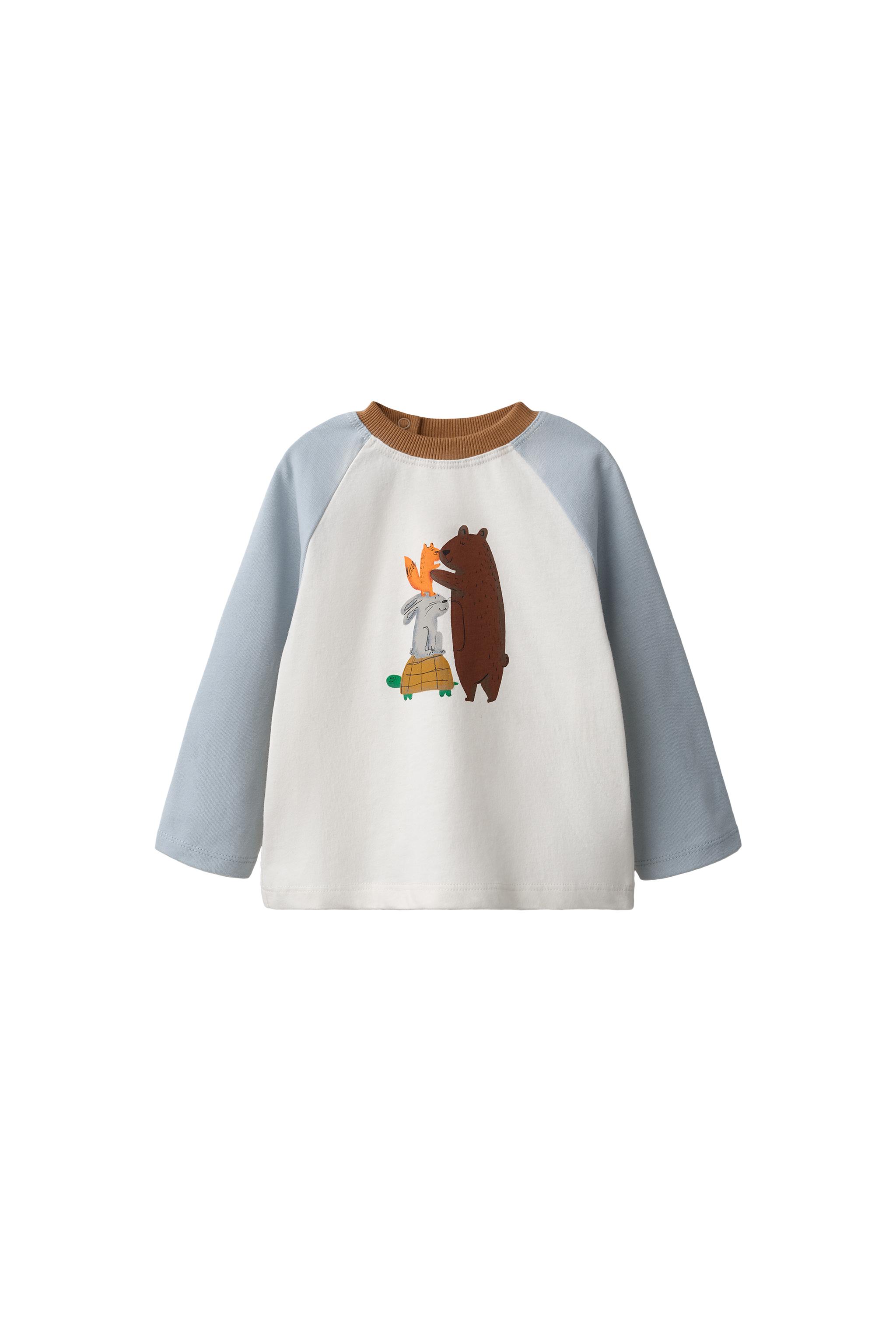 ANIMAL PRINT RAGLAN T-SHIRT — ZARA