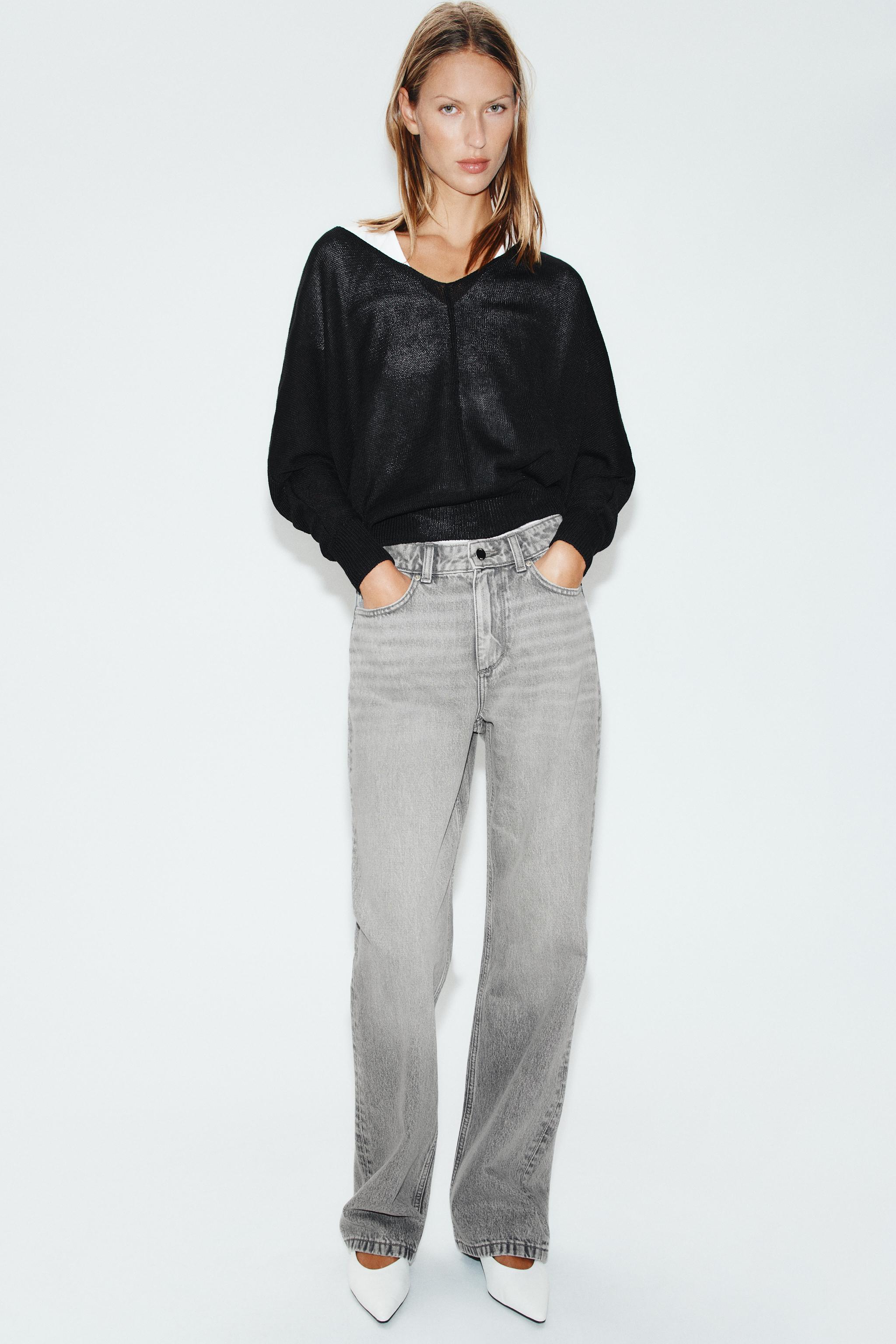 Z1975 джинсы классического кроя с высокой посадкой полной длины — ZARA