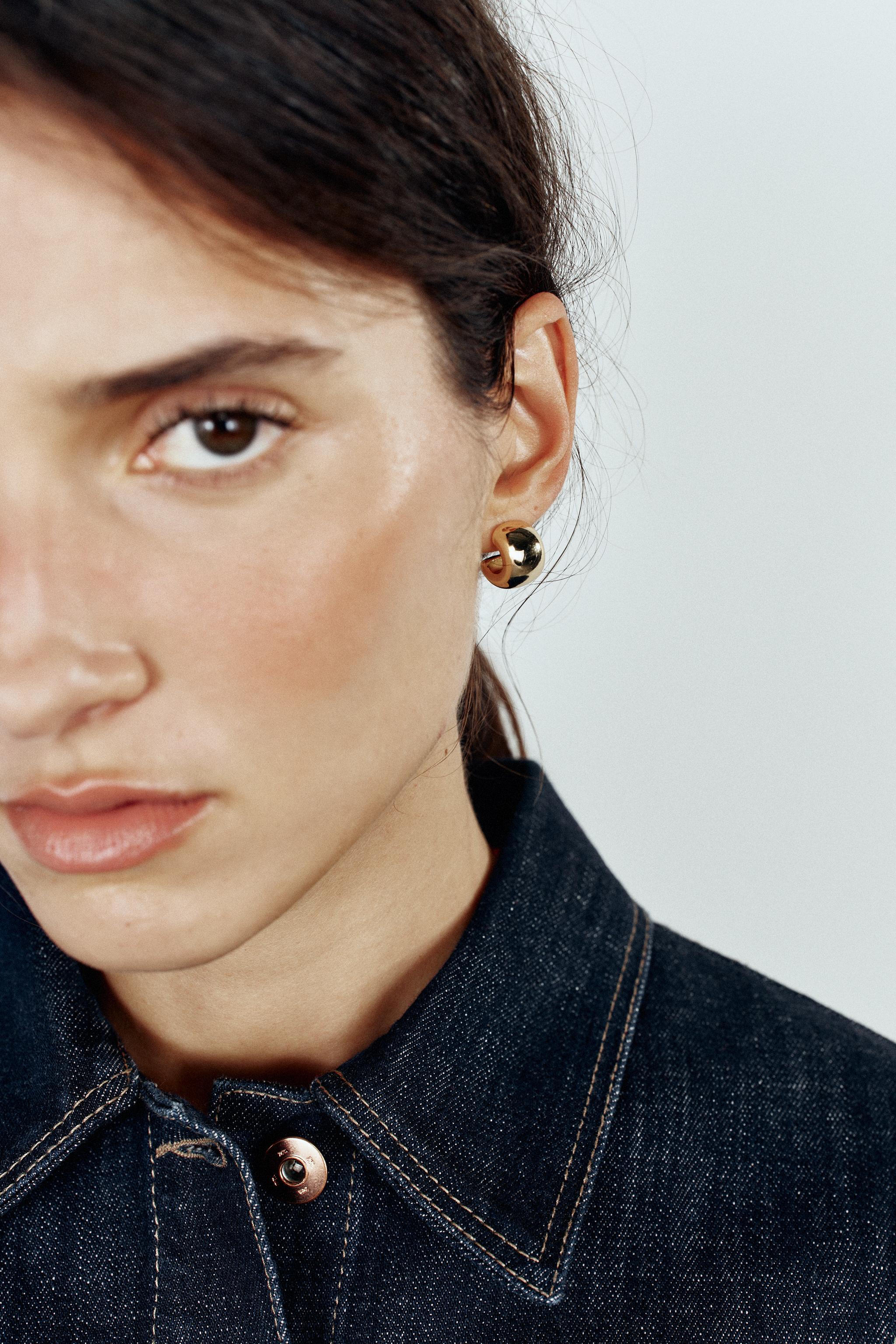 НАБОР СЕРЕГ-КОЛЕЦ СО СТРАЗАМИ — ZARA