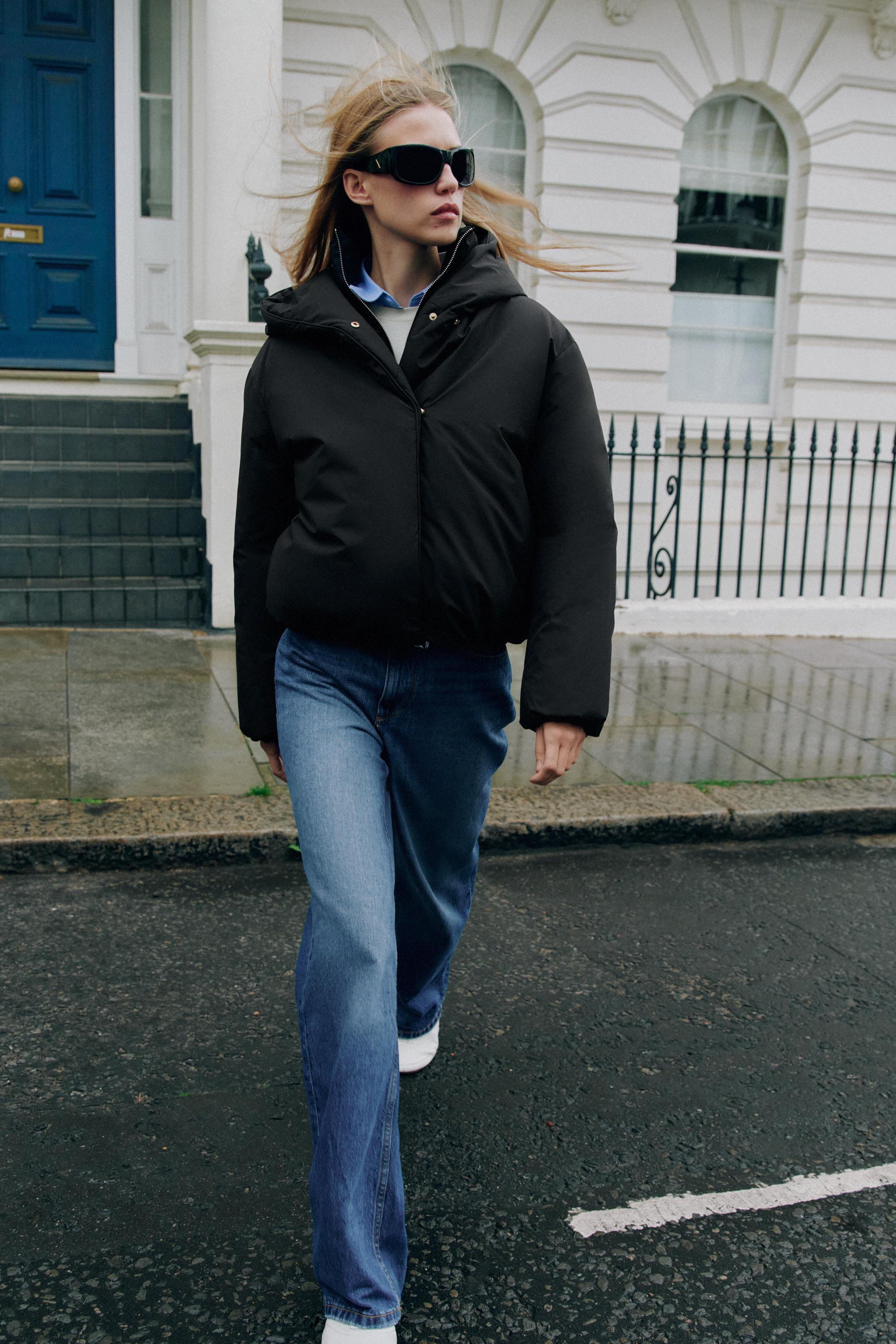 СТЕГАНЫЙ АНОРАК С КАПЮШОНОМ WATER REPELLENT WINDPROOF — ZARA