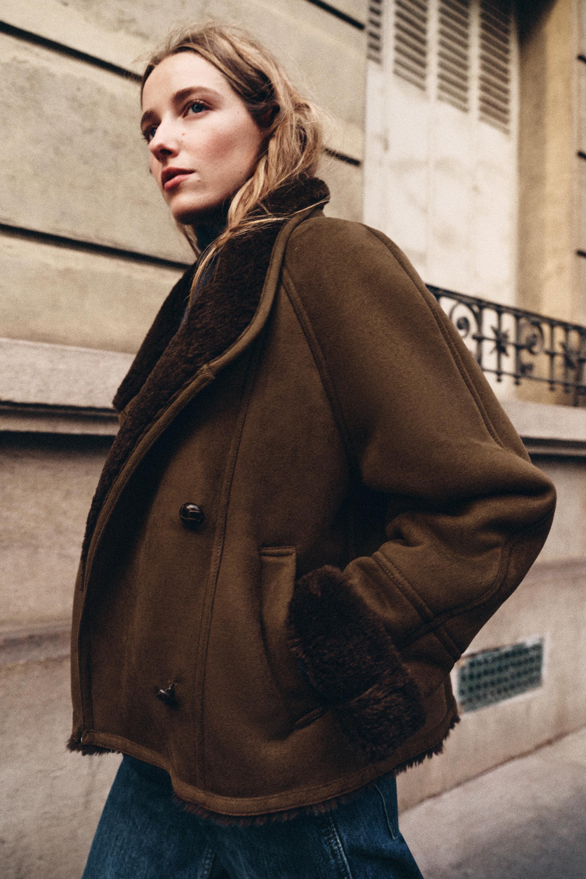 Куртка из комбинированного искусственного меха ZW COLLECTION — ZARA