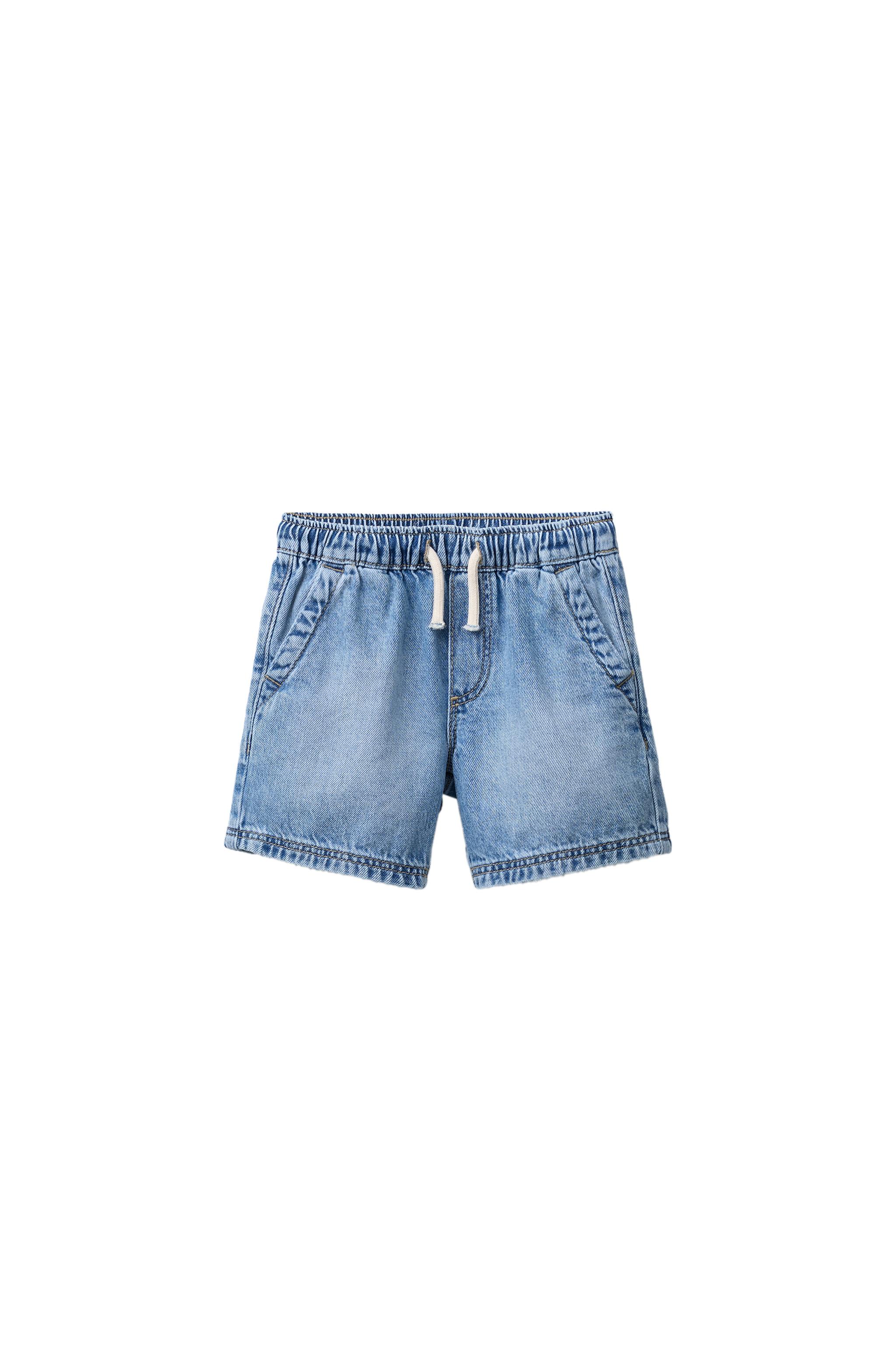 Джинсовые бермуды с этикеткой — ZARA