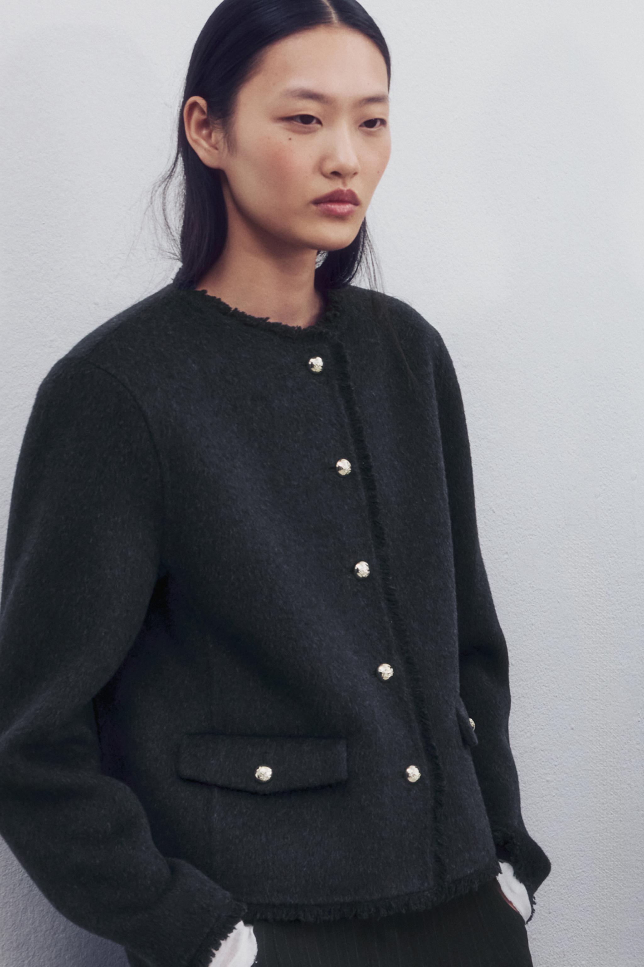 Блейзер из шерстяной смеси ZW Collection — ZARA