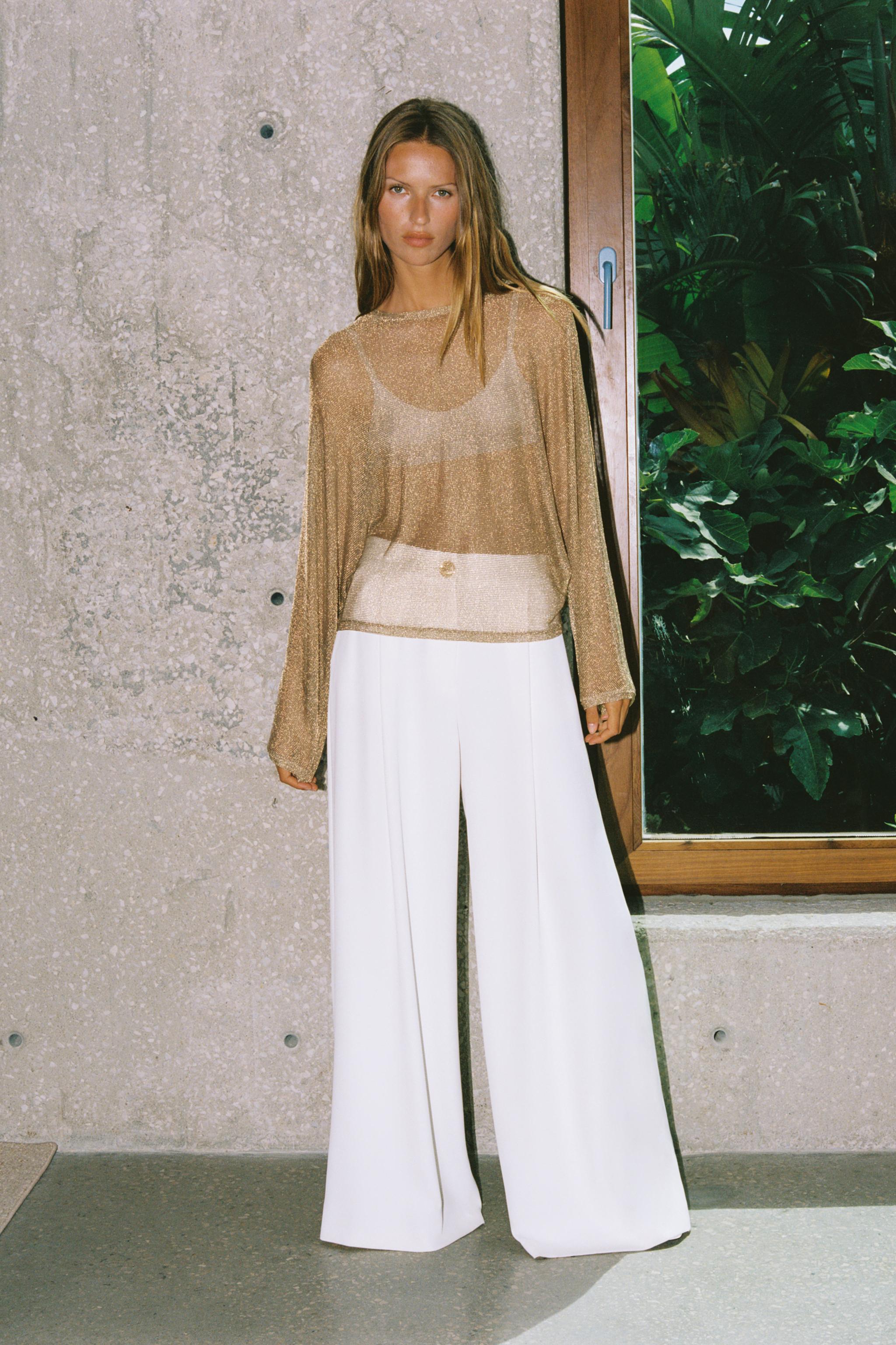 Топ с металлизированной нитью — ZARA
