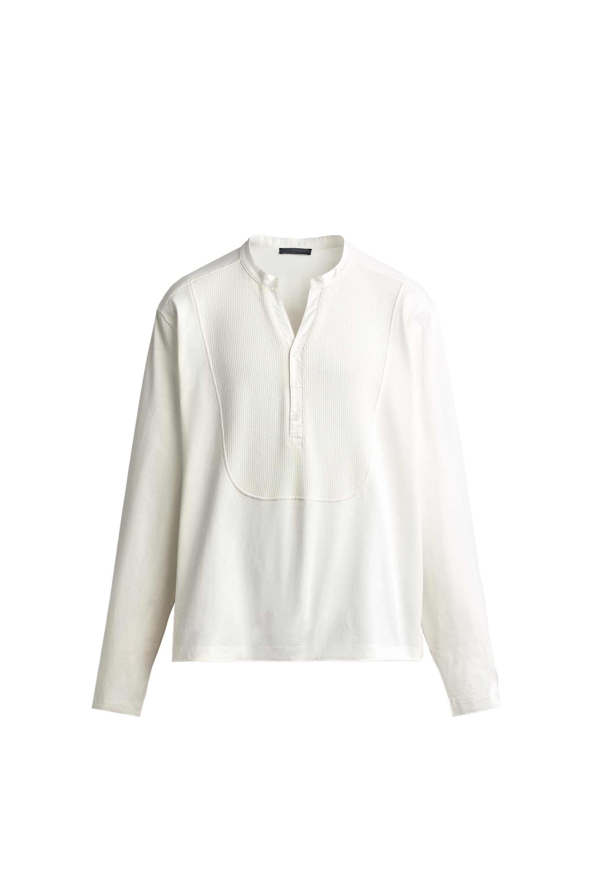 RELAXED FIT HENLEY T-SHIRT — ZARA