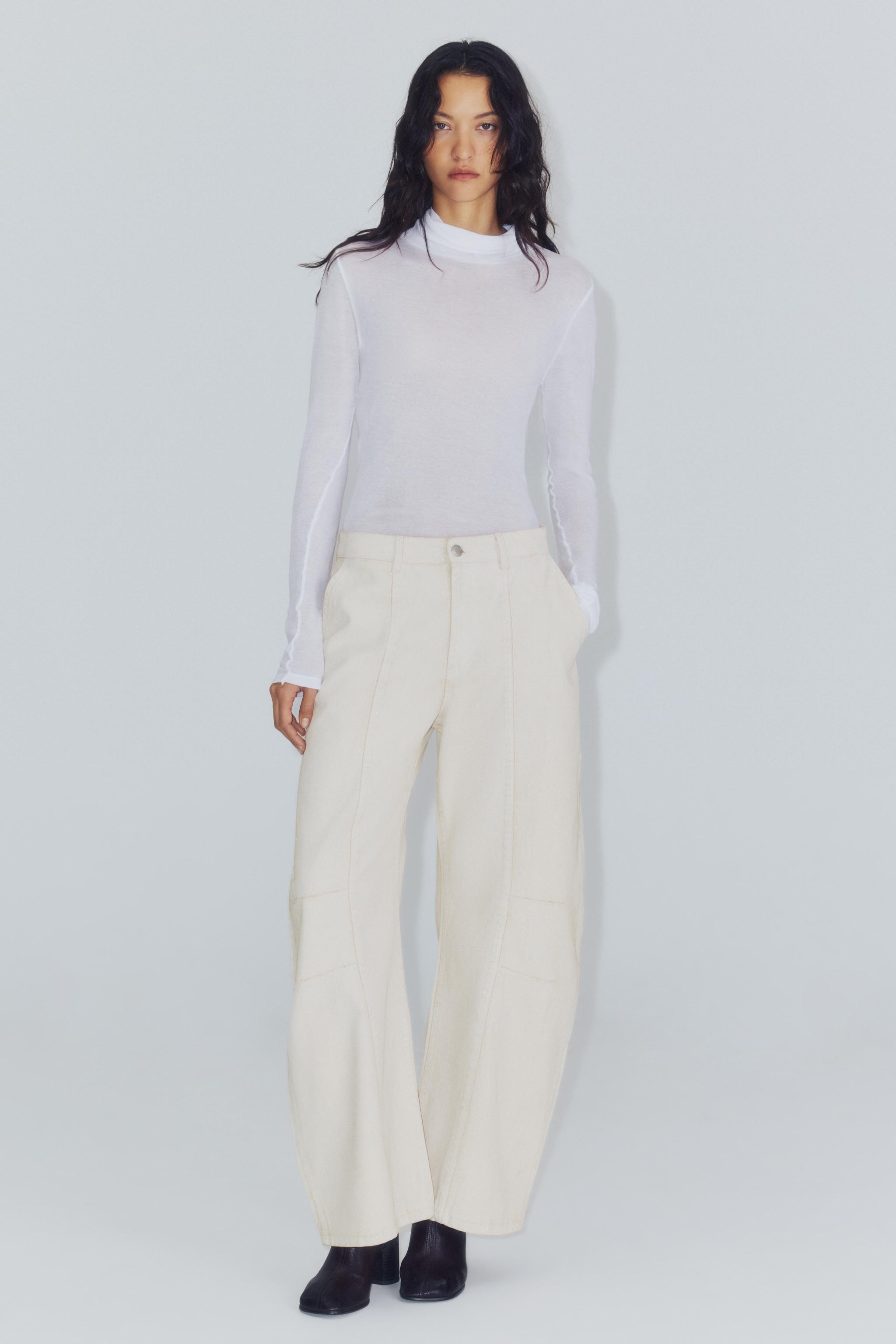 ДЖИНСЫ WIDE LEG СО СРЕДНЕЙ ПОСАДКОЙ — ZW COLLECTION — ZARA