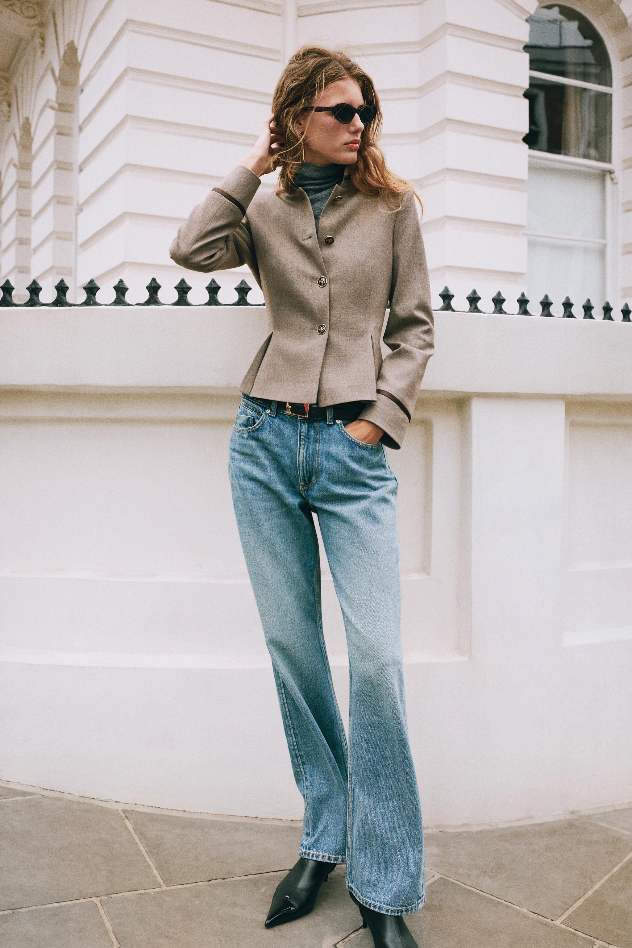 БЛЕЙЗЕР С БАСКОЙ И ОКАНТОВКОЙ — ZARA