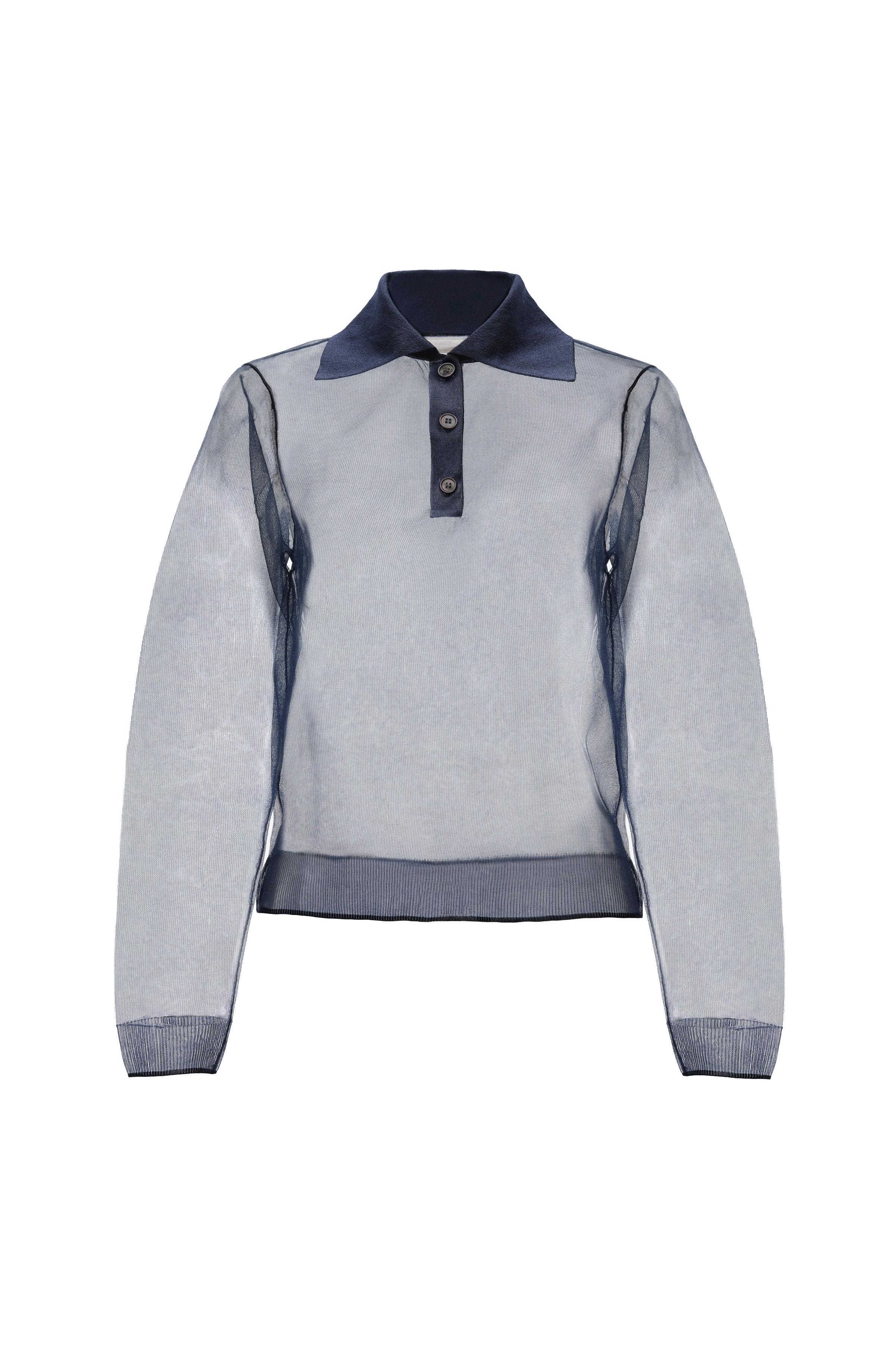 Полупрозрачное трикотажное поло · лимитированная серия — ZARA