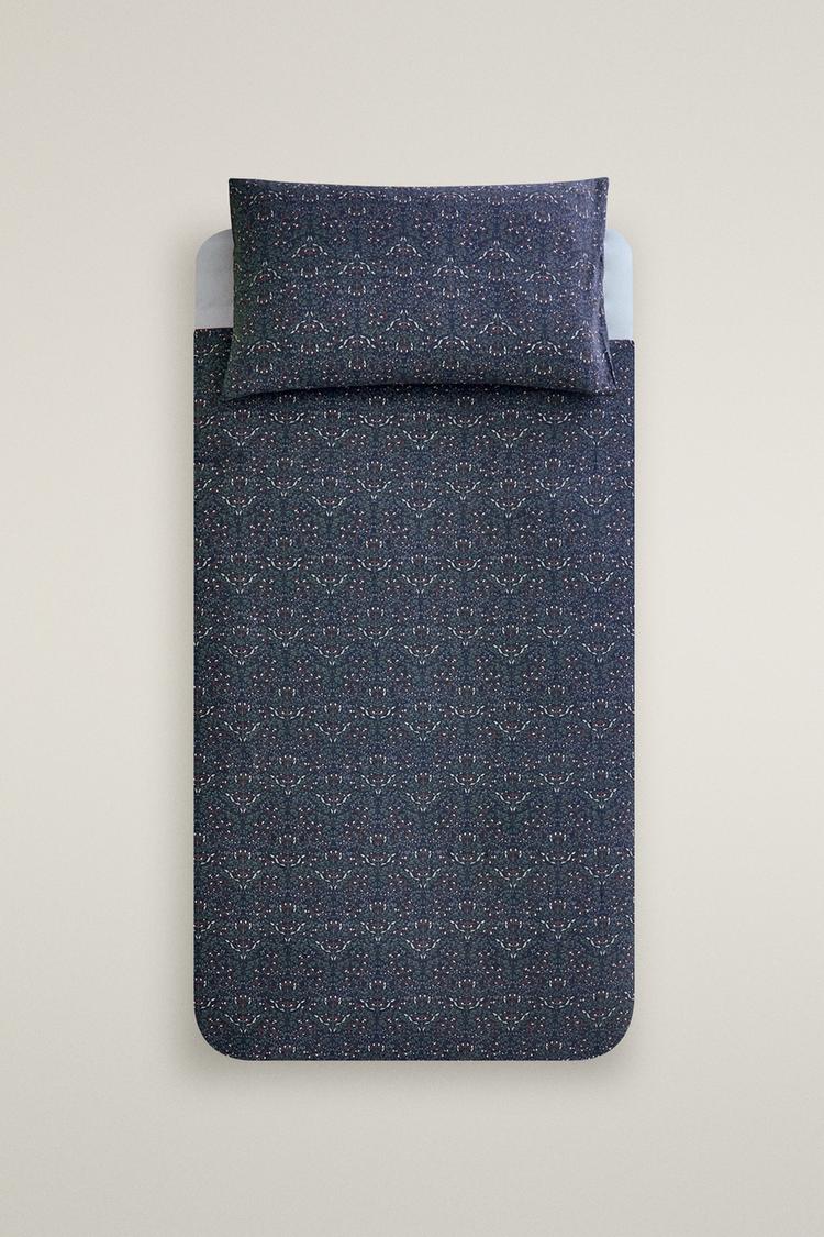 KIDS' LINEN AND COTTON CHRISTMAS DUVET COVER