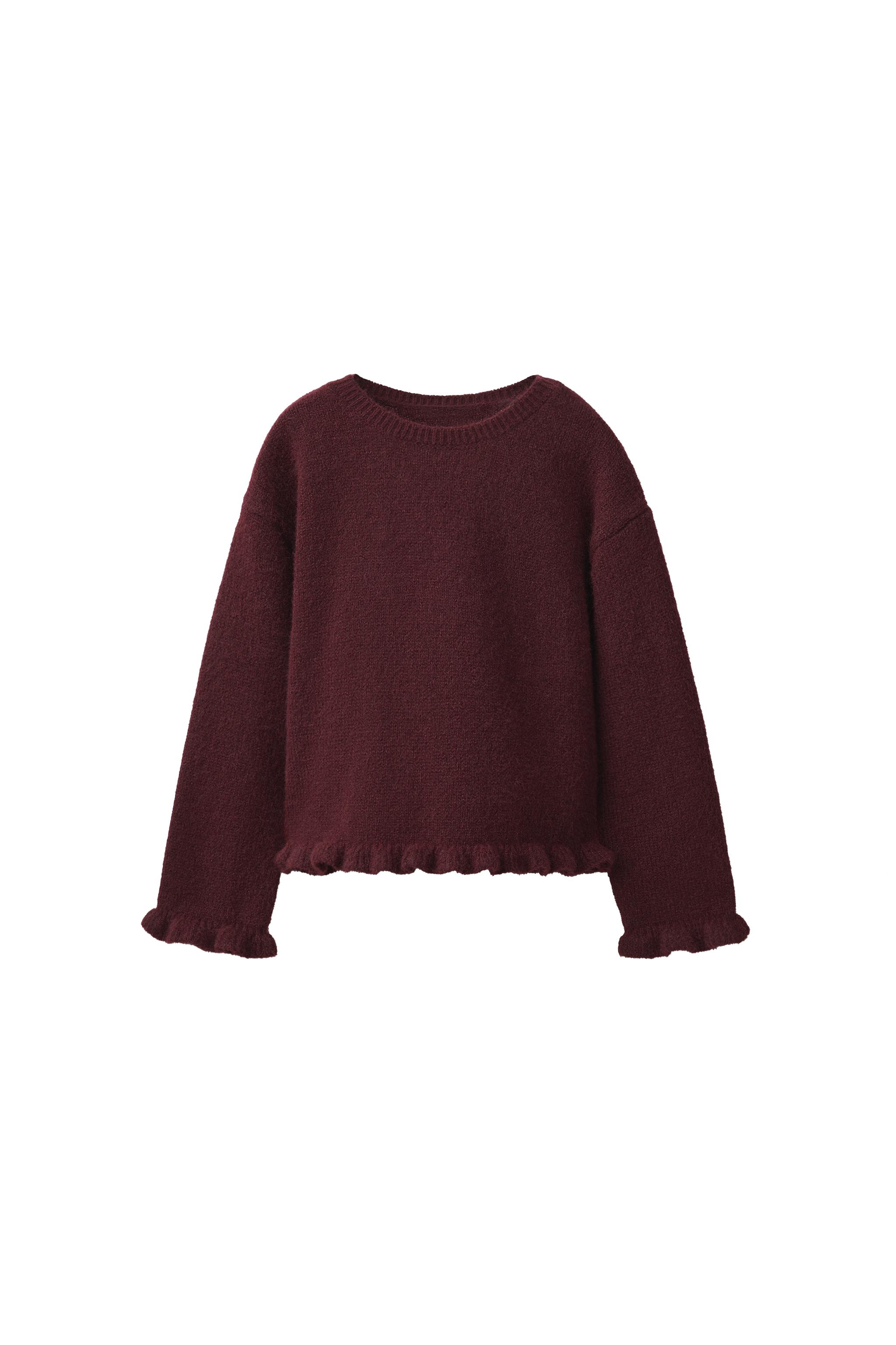 Джемпер из трикотажа с оборками — ZARA