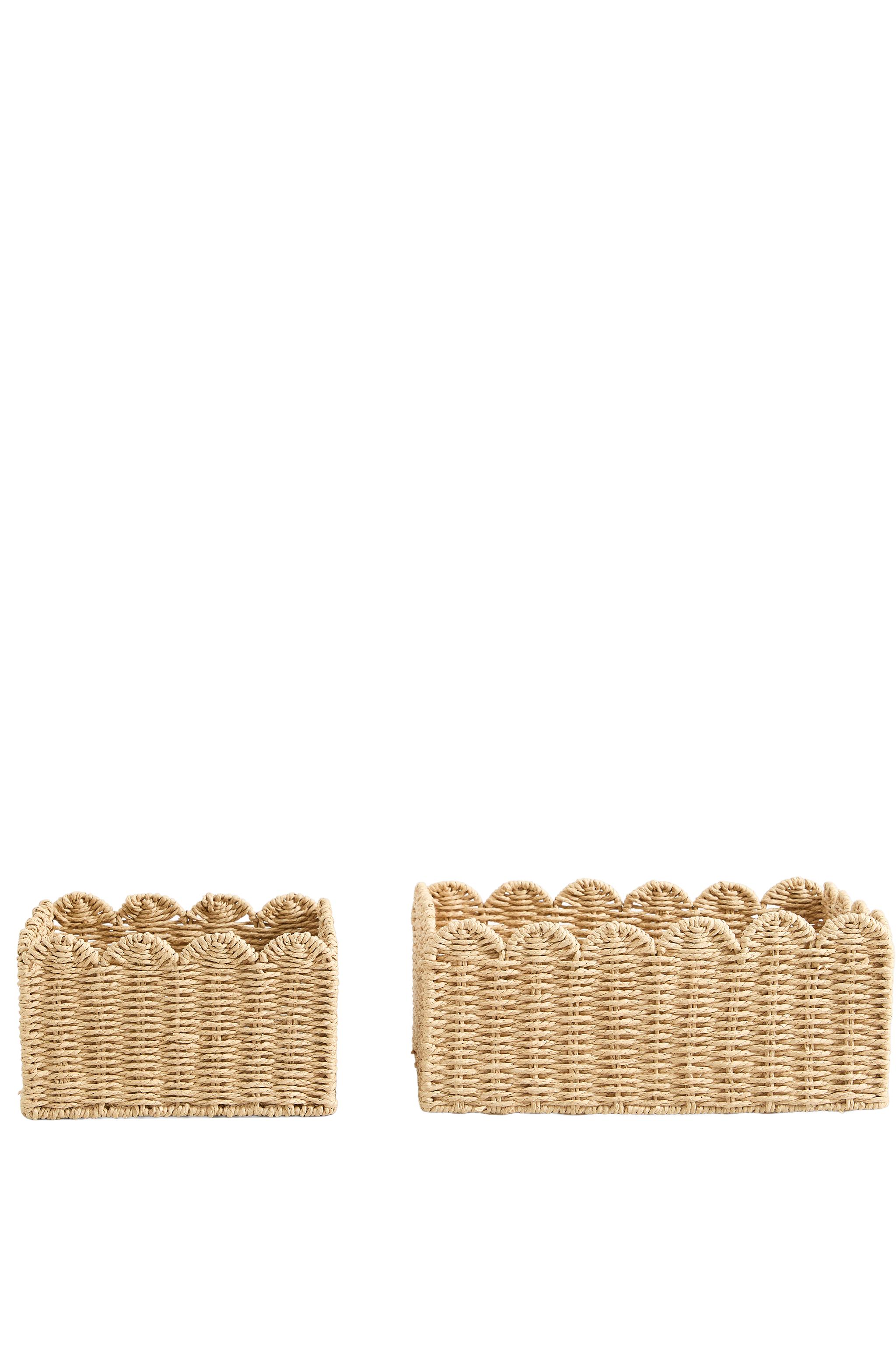 НЕБОЛЬШАЯ КОРЗИНА С ФИГУРНЫМ КРАЕМ — Zara Home