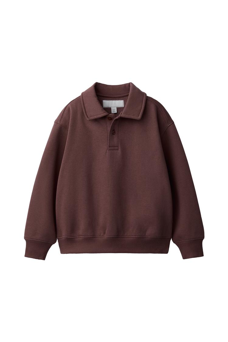 POLO COLLAR SWEATSHIRT