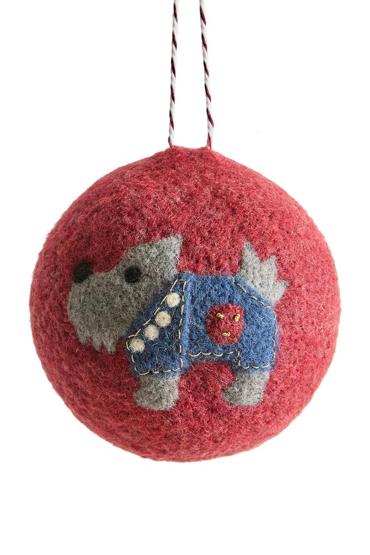FELT CHRISTMAS TREE DOG ORNAMENT