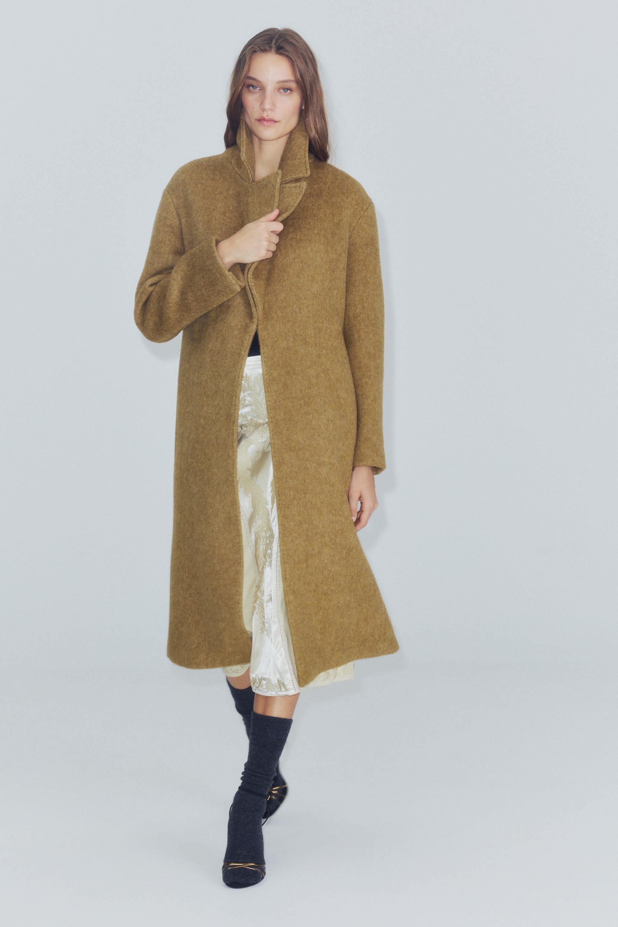 ДЛИННОЕ ПАЛЬТО ИЗ СМЕСОВОЙ ШЕРСТИ — ZW COLLECTION — ZARA