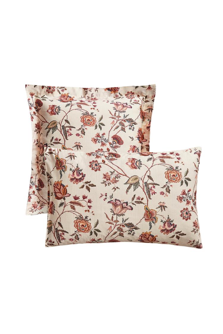 FLORAL AND BRANCH SATEEN PILLOWCASE (300 THREAD COUNT)