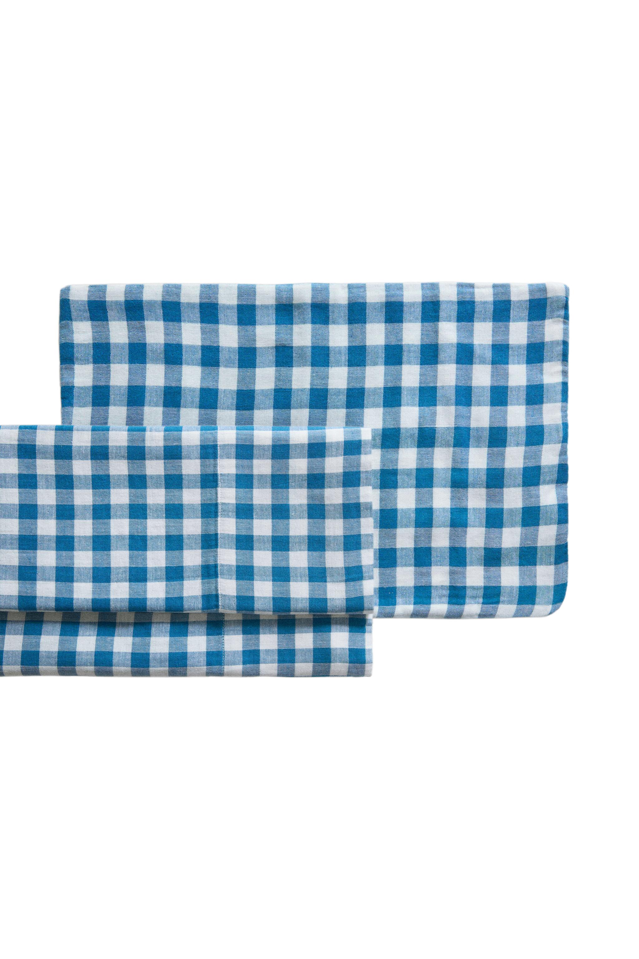 Комплект наволочки и плоского пододеяльника из хлопка в клетку — Zara Home