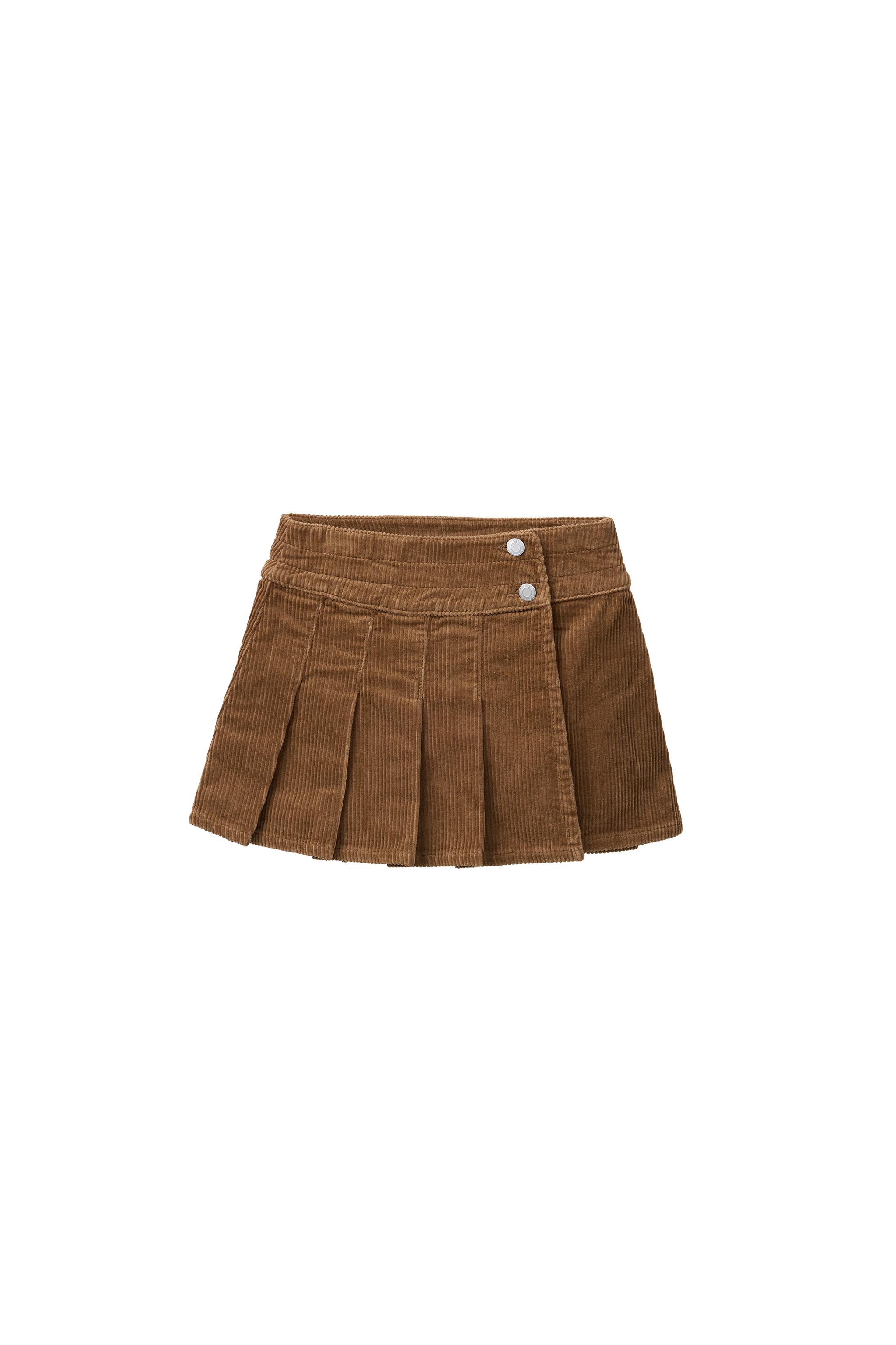 Плиссированная юбка из вельвета — ZARA