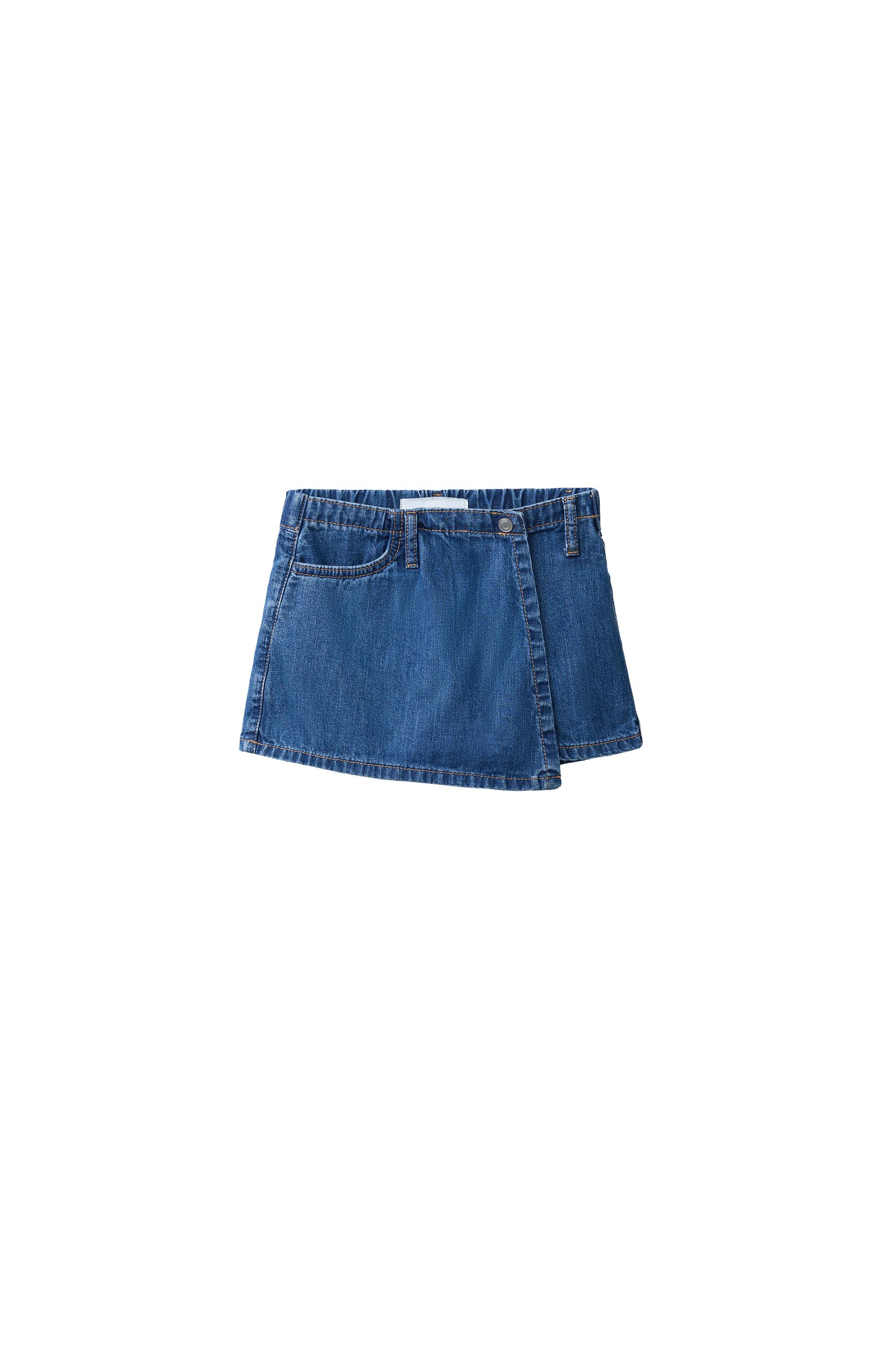 Денимовая юбка-бермуды — ZARA
