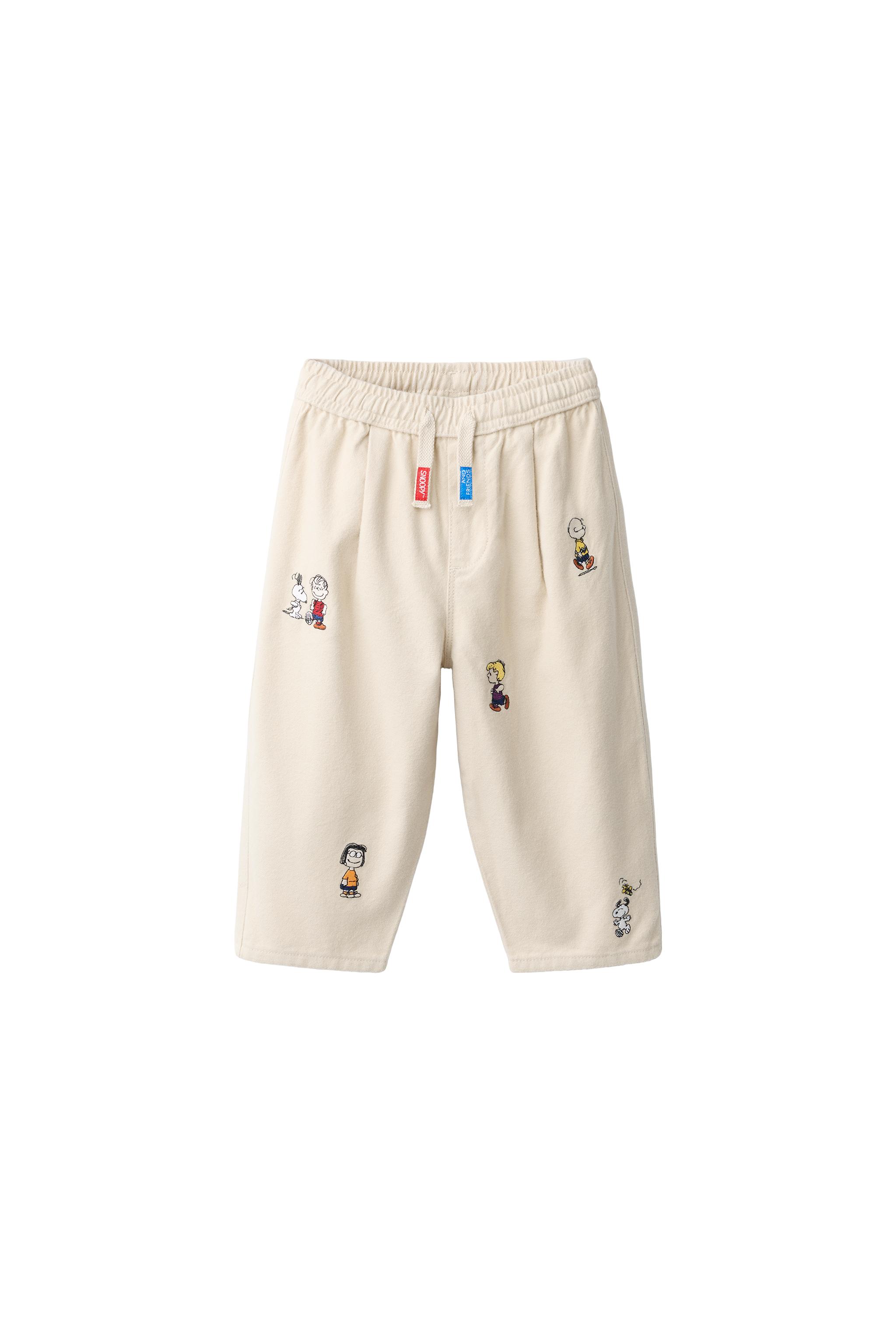 Брюки baggy с вышивкой SNOOPY PEANUTS™ — ZARA