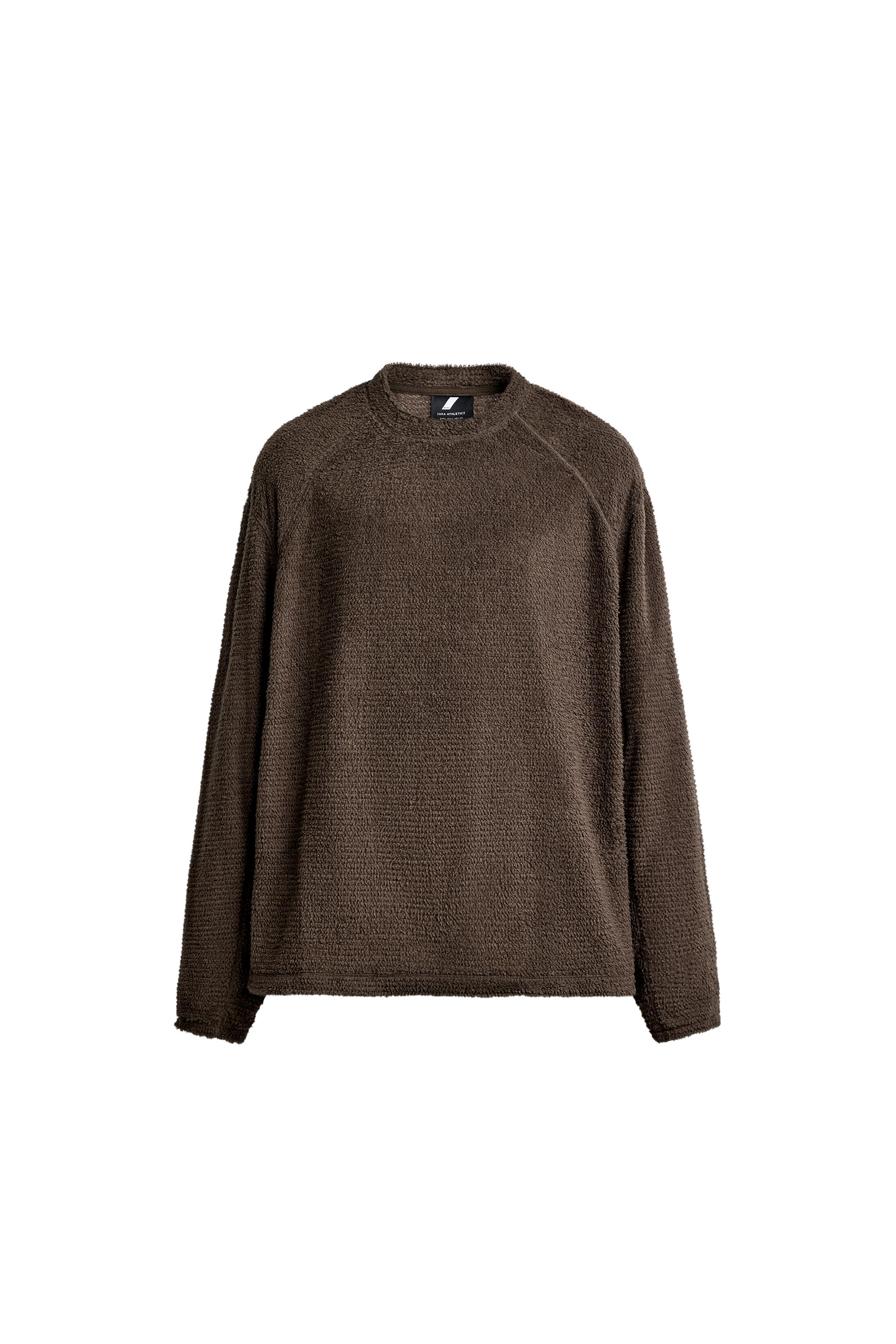 TEXTURED FLEECE SWEATSHIRT — ZARA