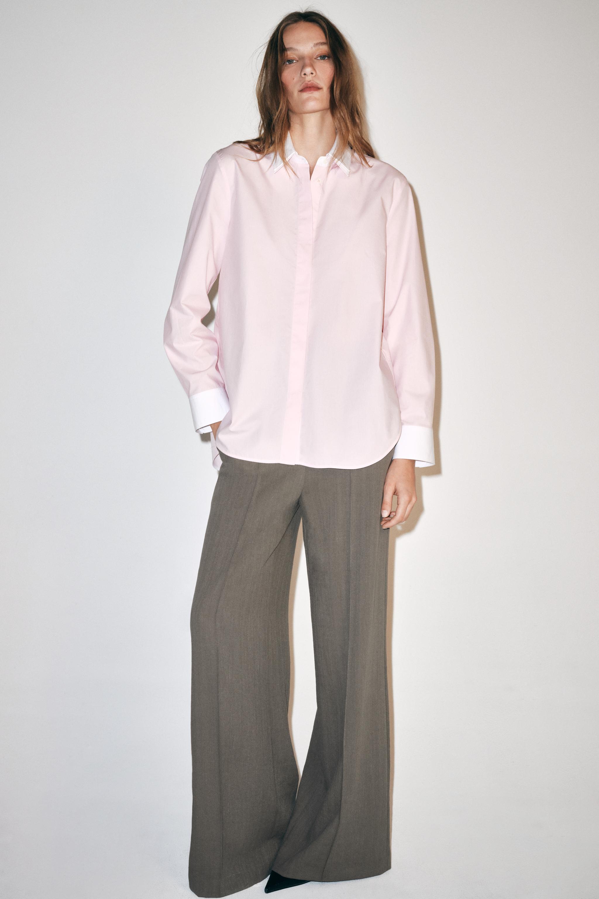 ZW COLLECTION DOUBLE COLLAR SHIRT — ZARA