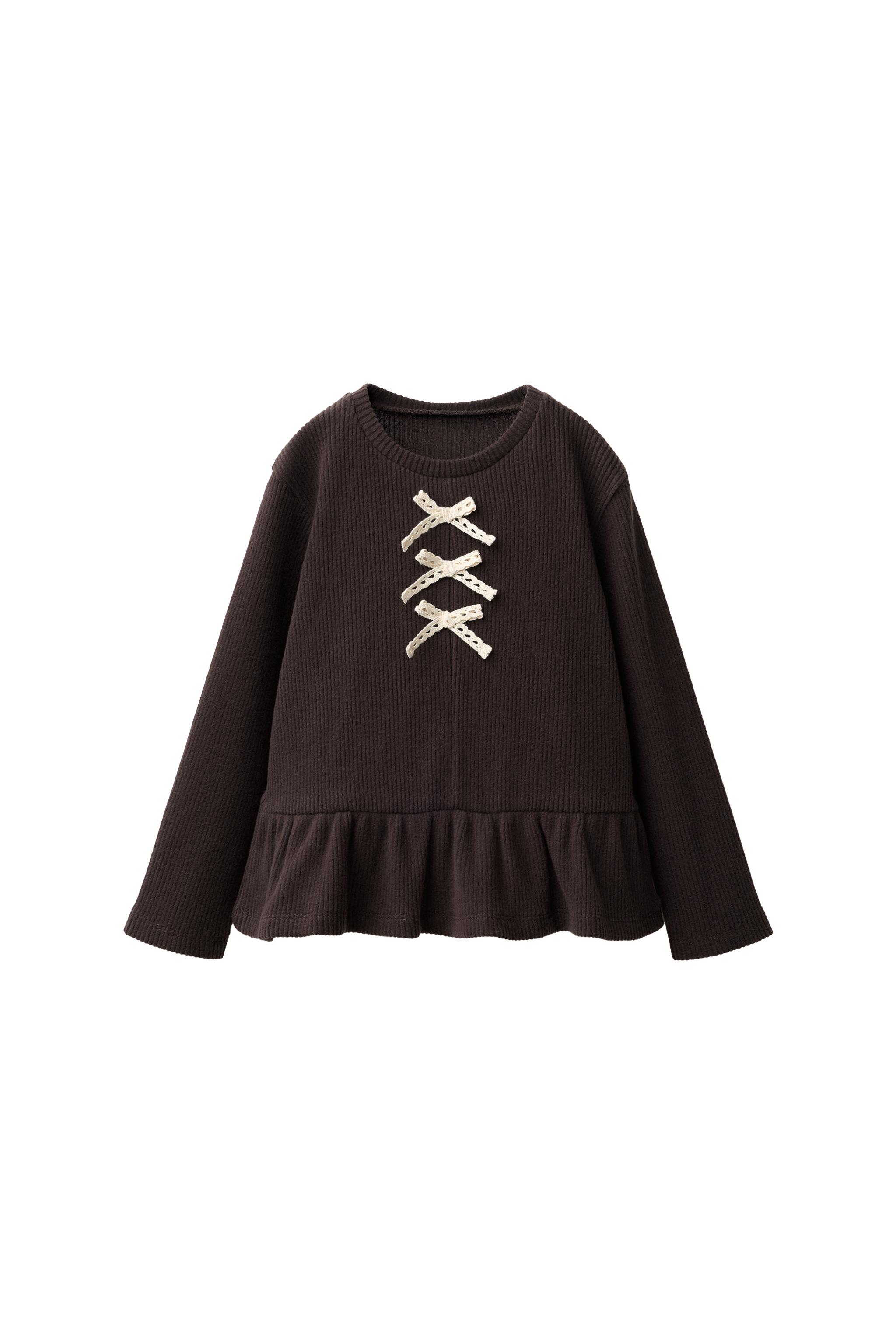 ЛОНГСЛИВ SOFT TOUCH В РУБЧИК С БАНТАМИ — ZARA