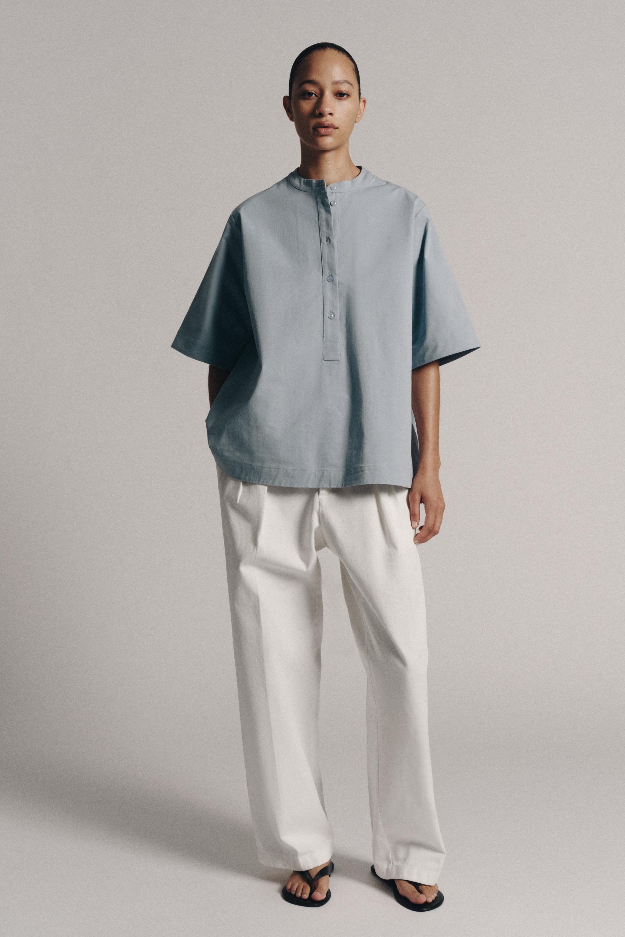 Рубашка ZW COLLECTION с коротким рукавом — ZARA