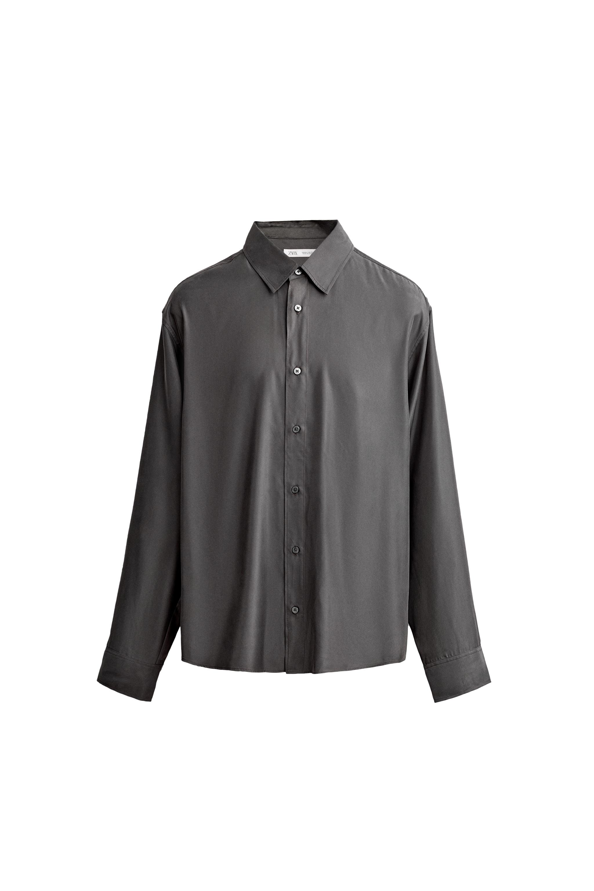 CUPRO BLEND FLOWING SHIRT — ZARA