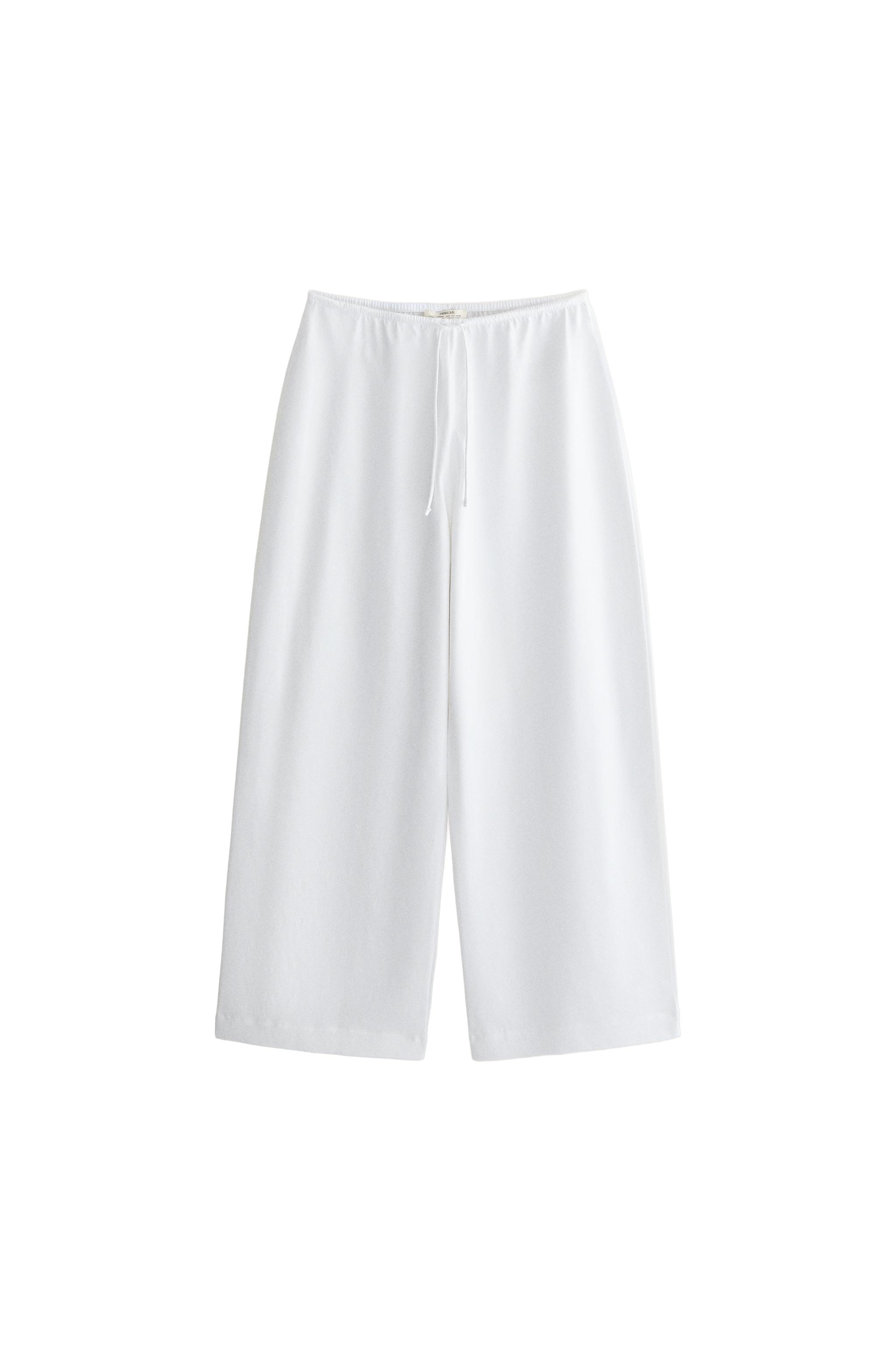 Брюки из хлопка с широкими штанинами — ZARA