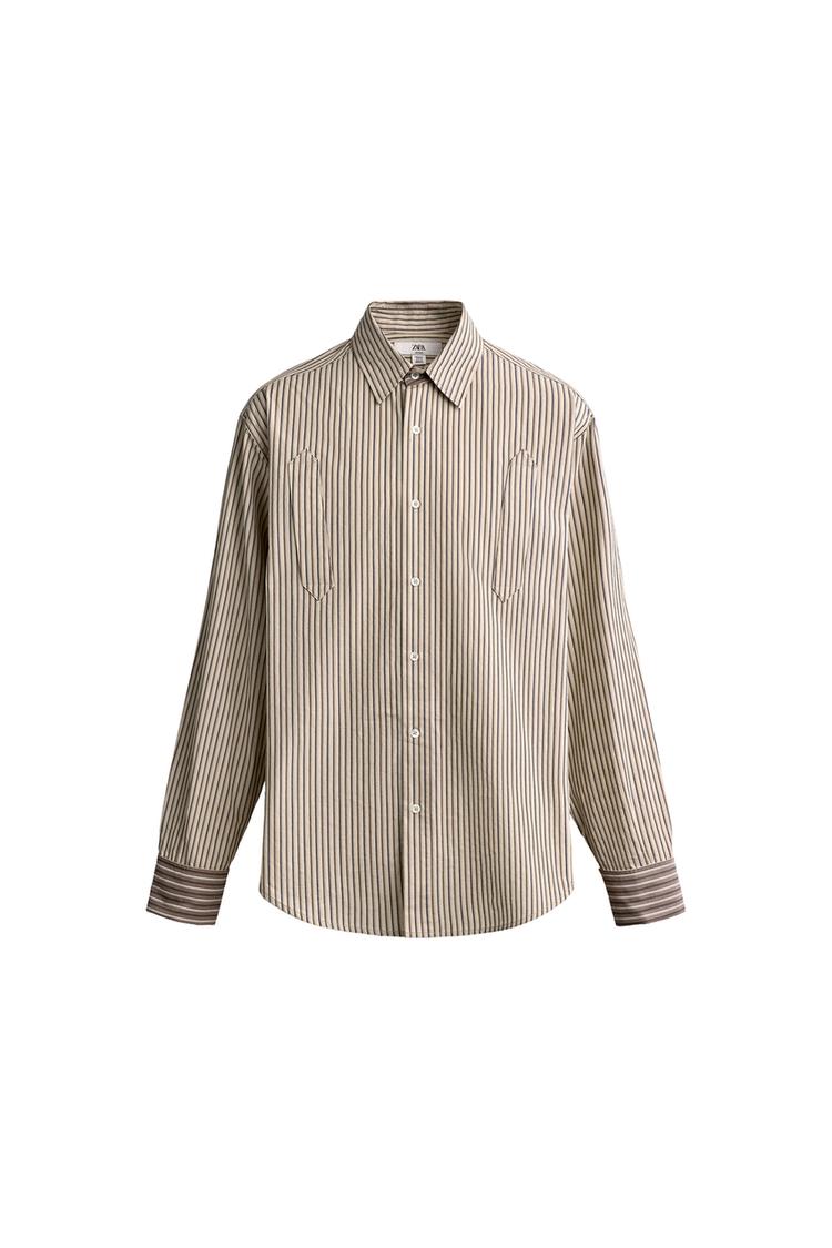 COMBINED STRIPE RELAXED FIT SHIRT