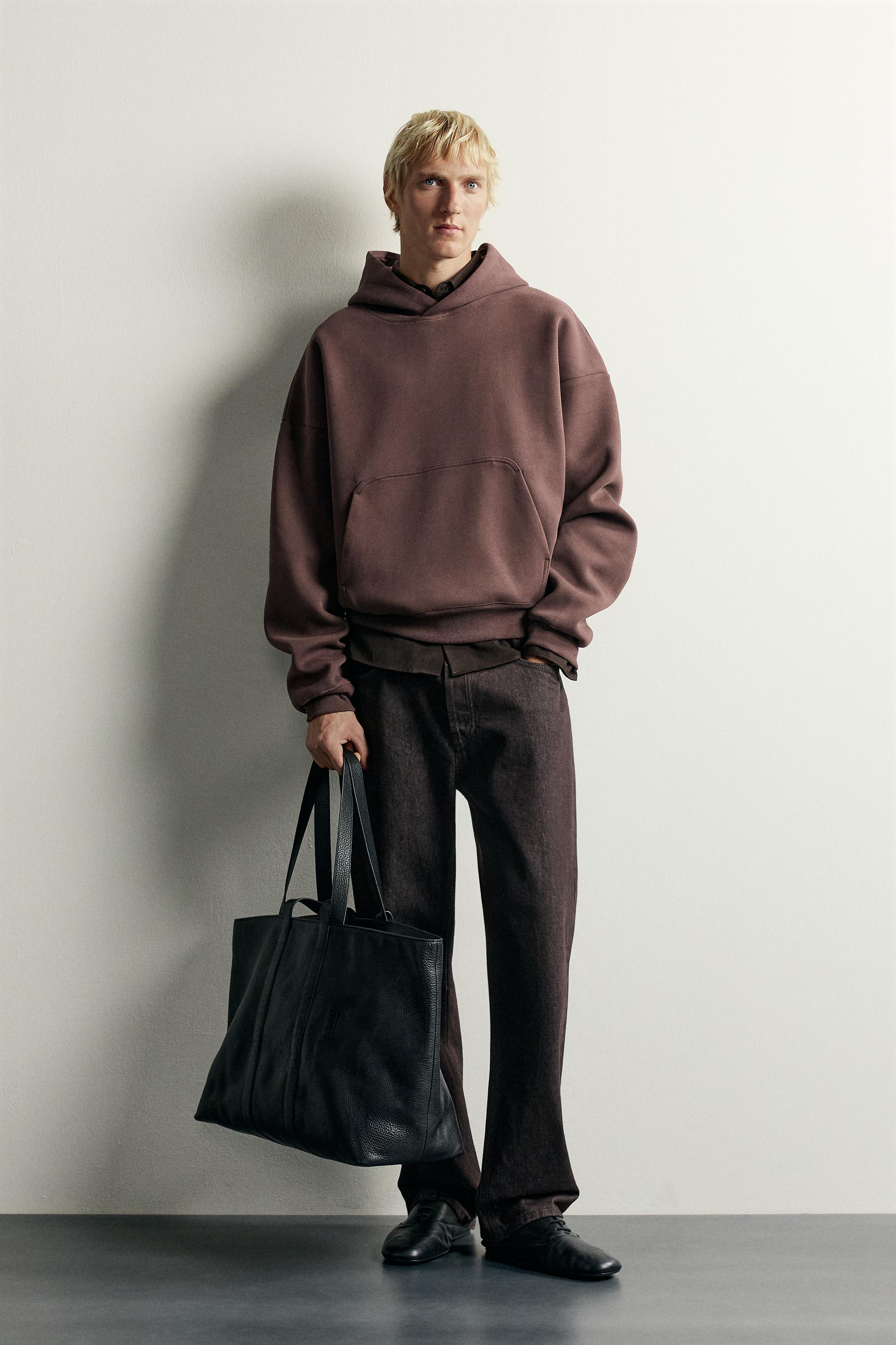 Худи свободного кроя из плотной ткани — ZARA