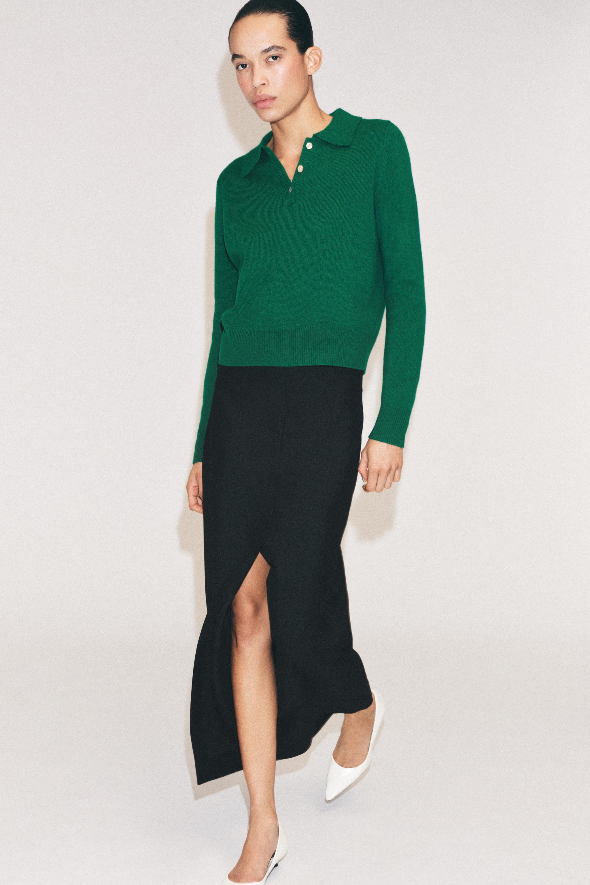 СВИТЕР ПОЛО ИЗ 100% ШЕРСТИ — ZARA