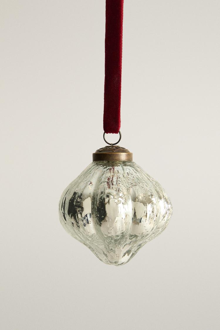 CHRISTMAS TREE RAISED DIAMOND DESIGN ORNAMENT