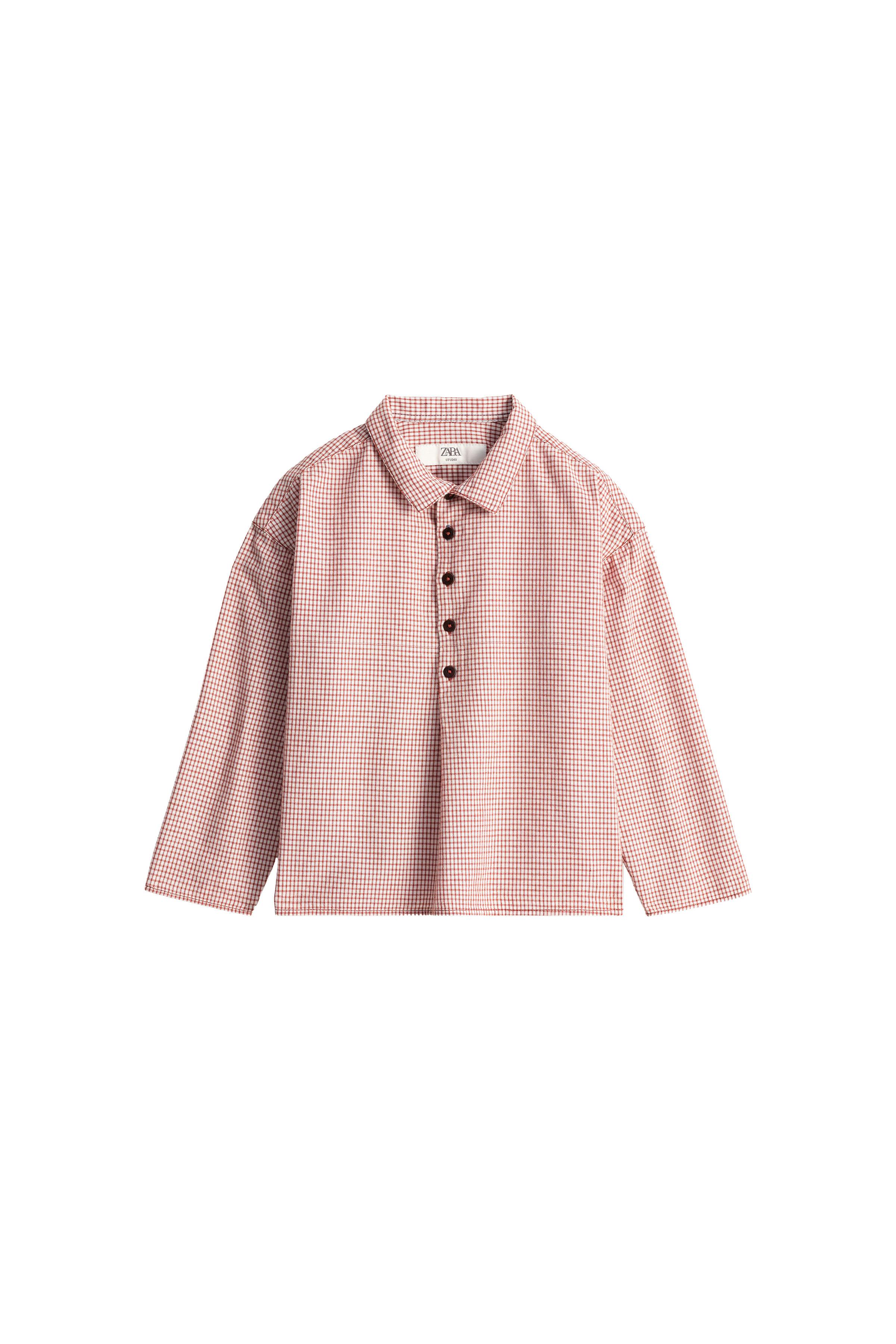 COTTON LINEN CHECK SHIRT LIMITED EDITION — ZARA