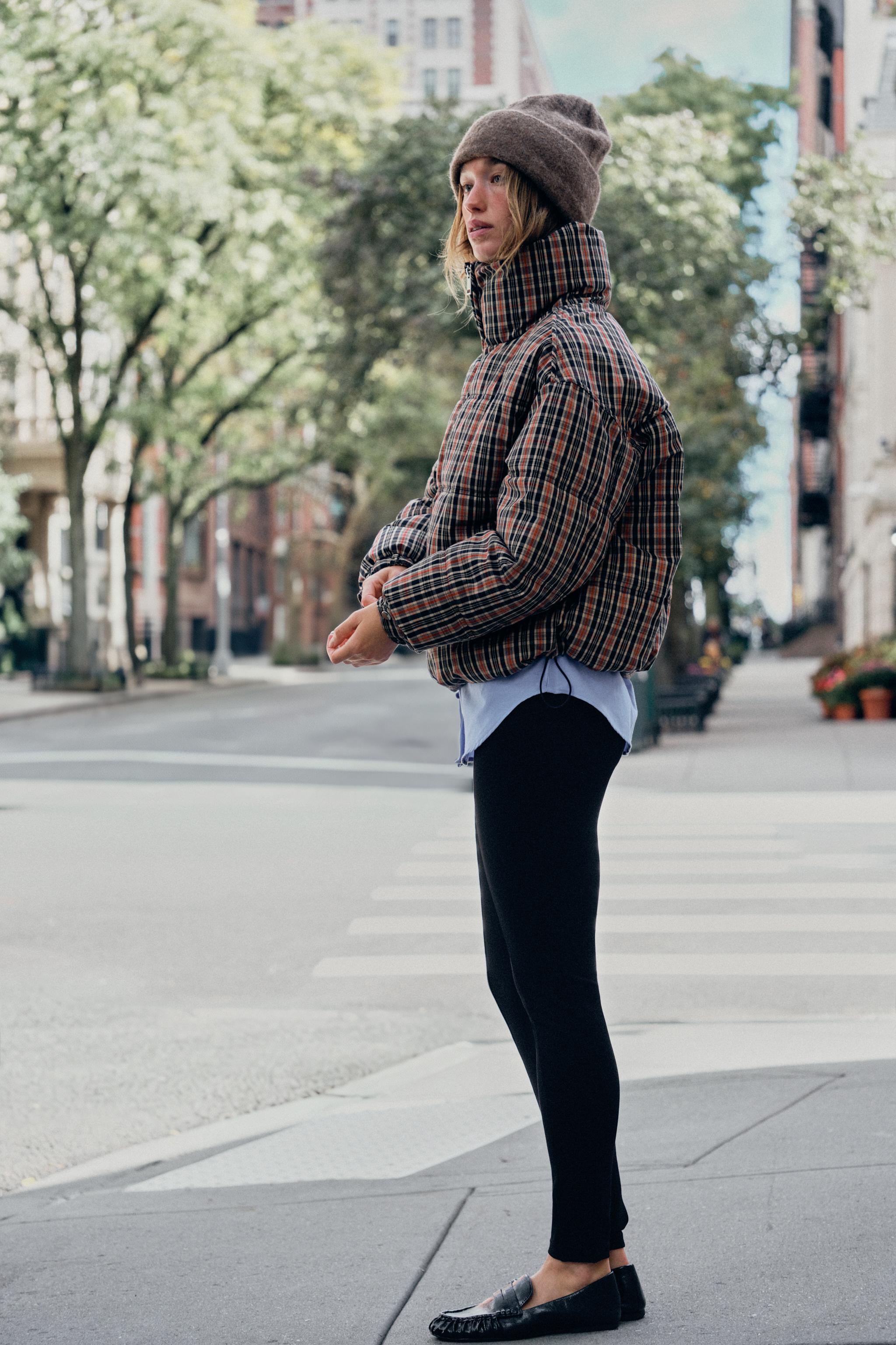 СТЕГАНЫЙ АНОРАК В КЛЕТКУ — ZARA