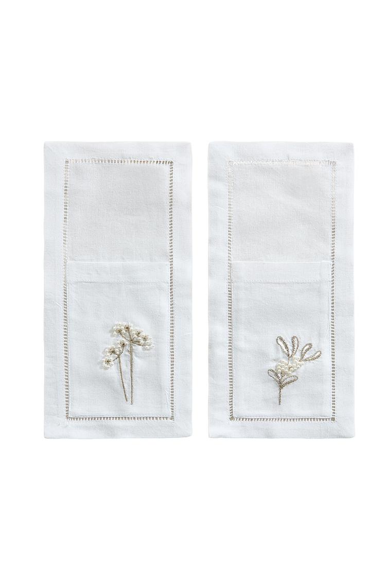 CHRISTMAS EMBROIDERED CUTLERY TRAY (PACK OF 2)