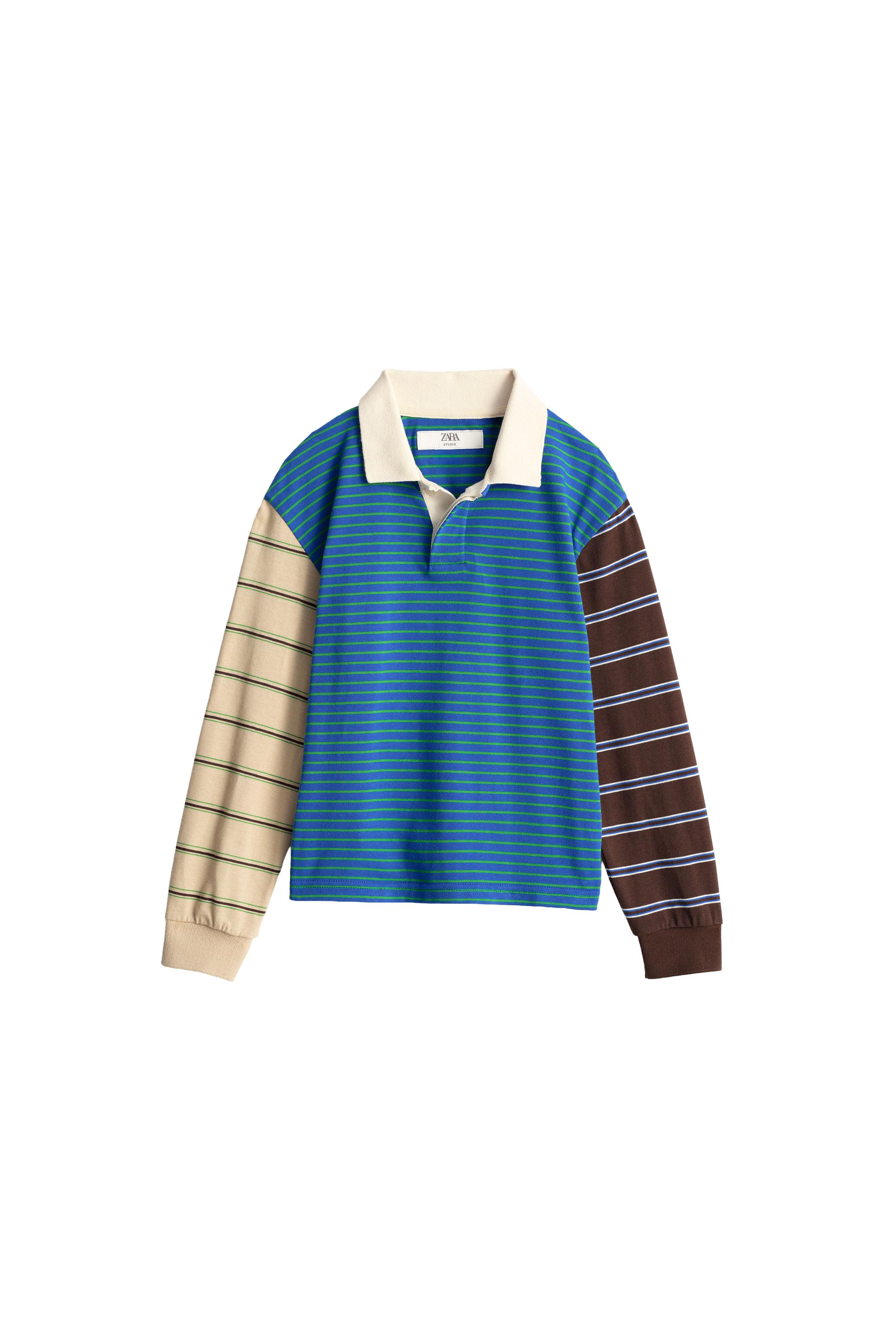 MIXED STRIPE LIMITED EDITION POLO SHIRT — ZARA