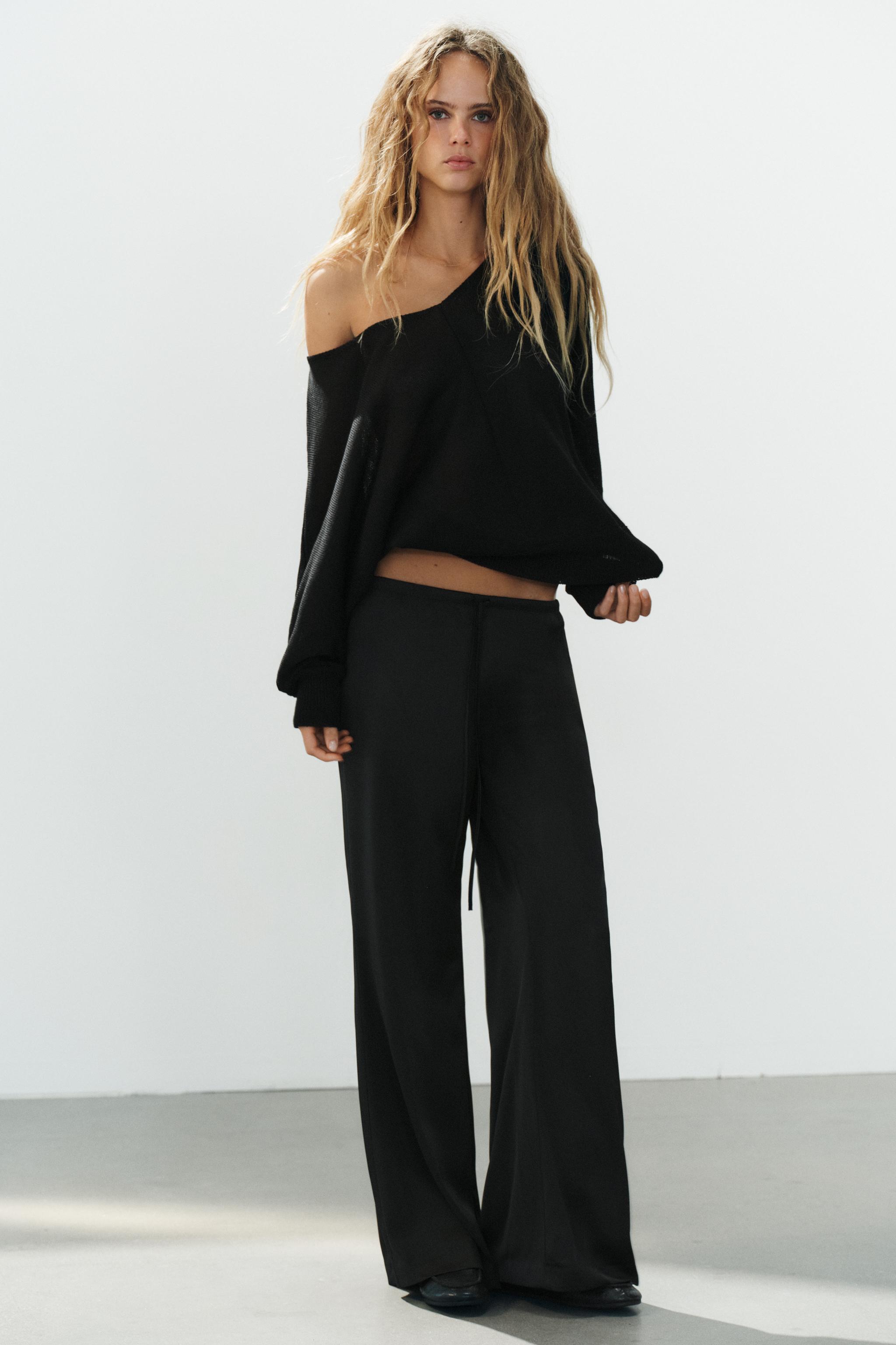 АТЛАСНЫЕ БРЮКИ НА ШНУРКЕ — ZARA
