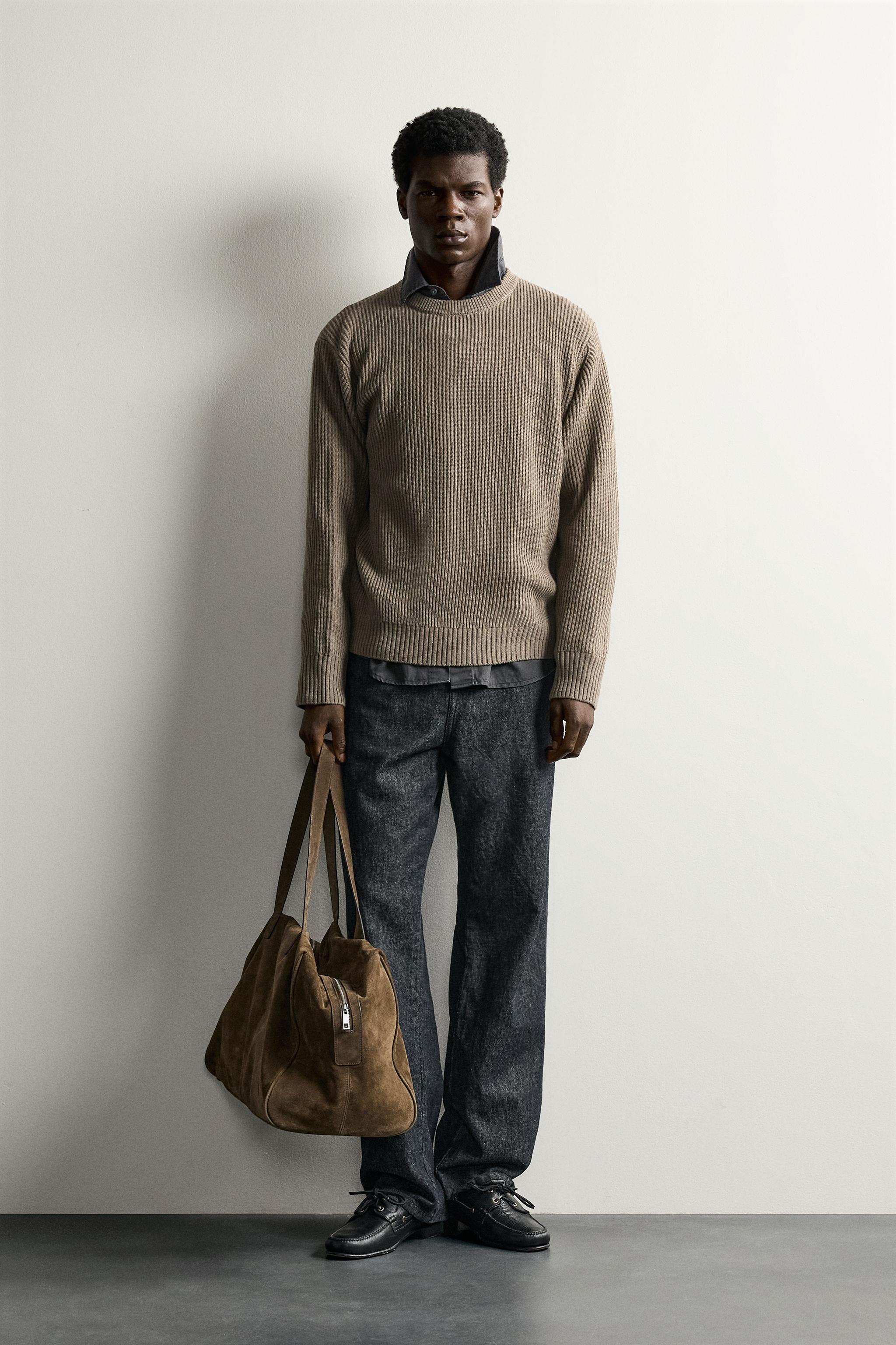 Свитер классического кроя с рельефной текстурой — ZARA